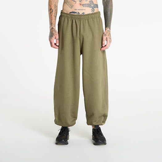 Sweatpants Nike Solo Swoosh Men's Cuffed Fleece Pants Medium Olive/ Medium Olive/ White