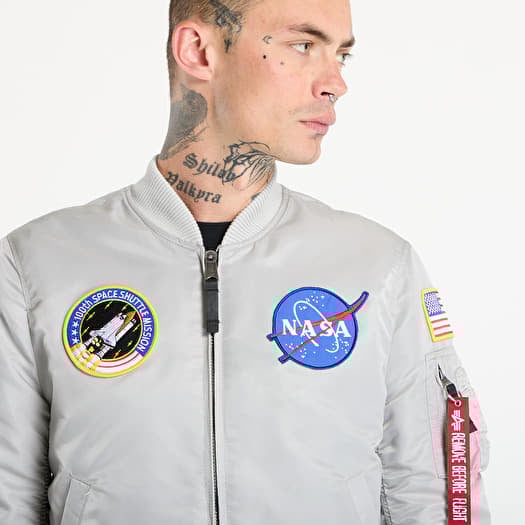 ALPHA アルファ MA-1 VF NASA 100th コラボ 白 ホワイト Men's bombers Alpha Industries MA-1 VF Vintage Fit NASA Pastel