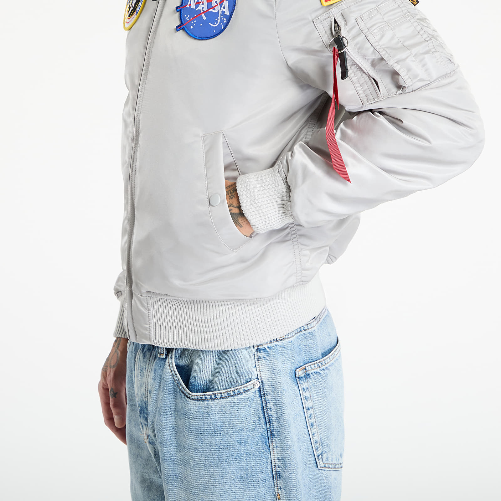 Muške bomber jakne Alpha Industries MA-1 VF Vintage Fit NASA Pastel Grey