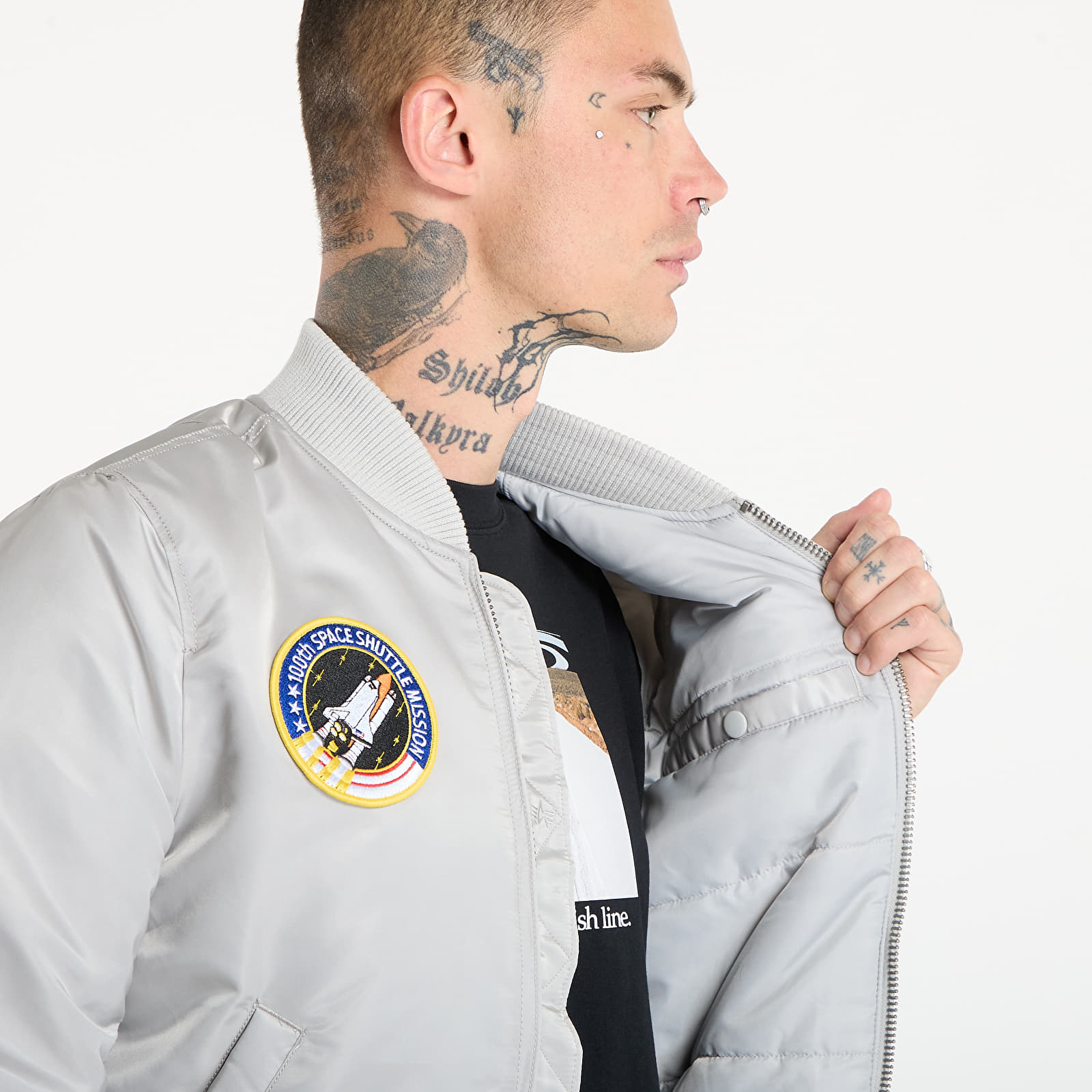 Muške bomber jakne Alpha Industries MA-1 VF Vintage Fit NASA Pastel Grey