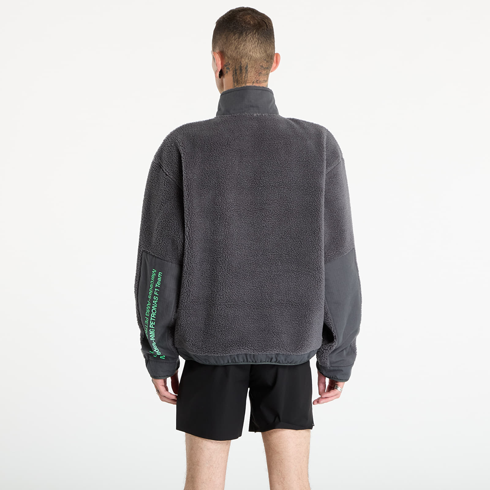 Herren-Sweatshirts adidas Mercedes - AMG Petronas Formula One Team Premium Sweat Half-Zip Fleece Dgh Solid Grey