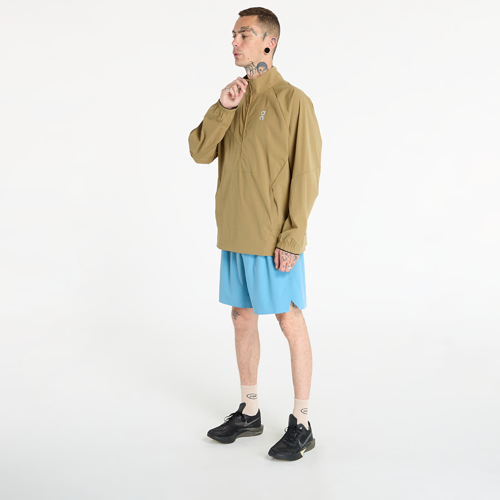Vestes pour hommes On All-Day 1/2 Zip Jacket Beige/ Khaki