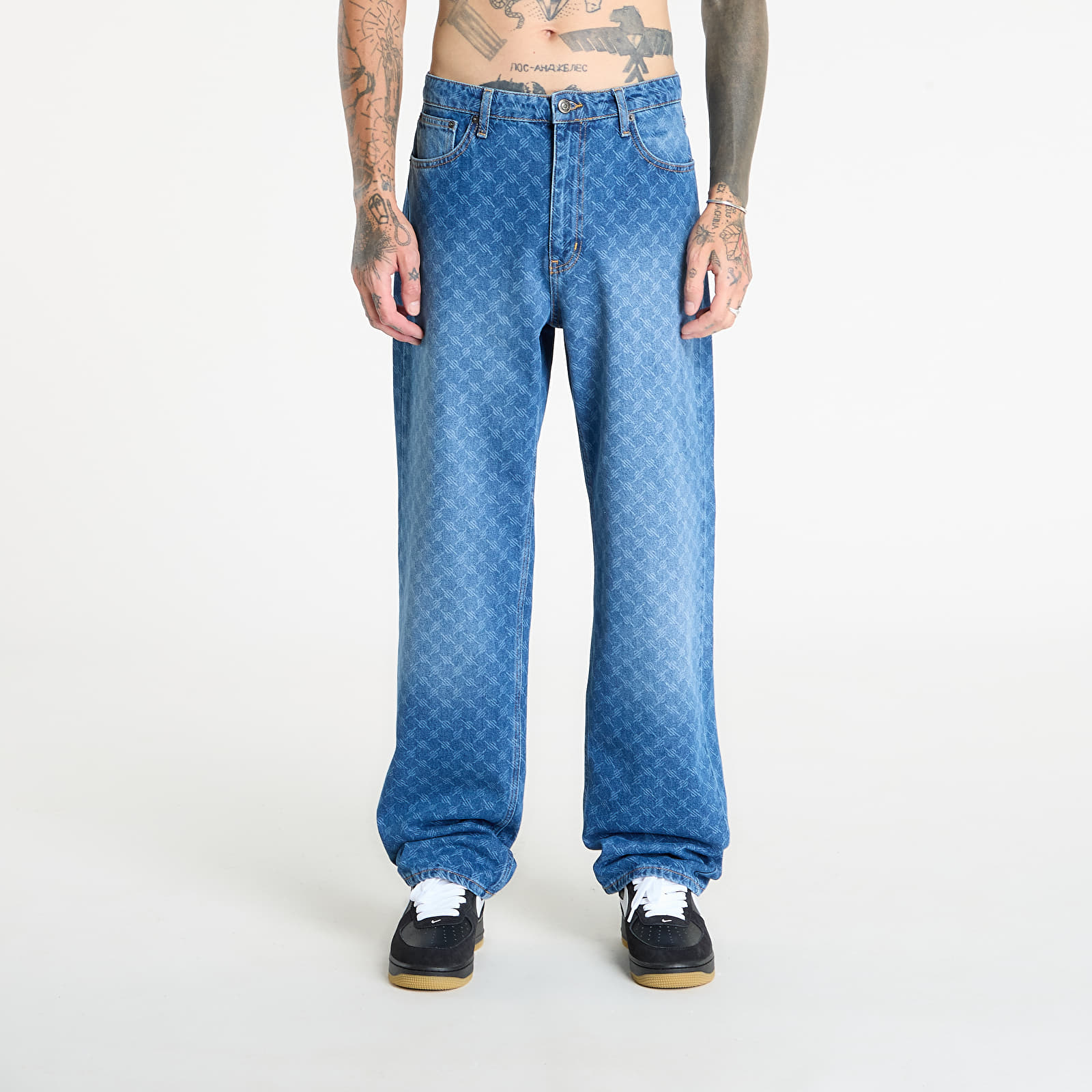 Jeans voor heren Daily Paper Amba Monogram Jeans New Mid Blue