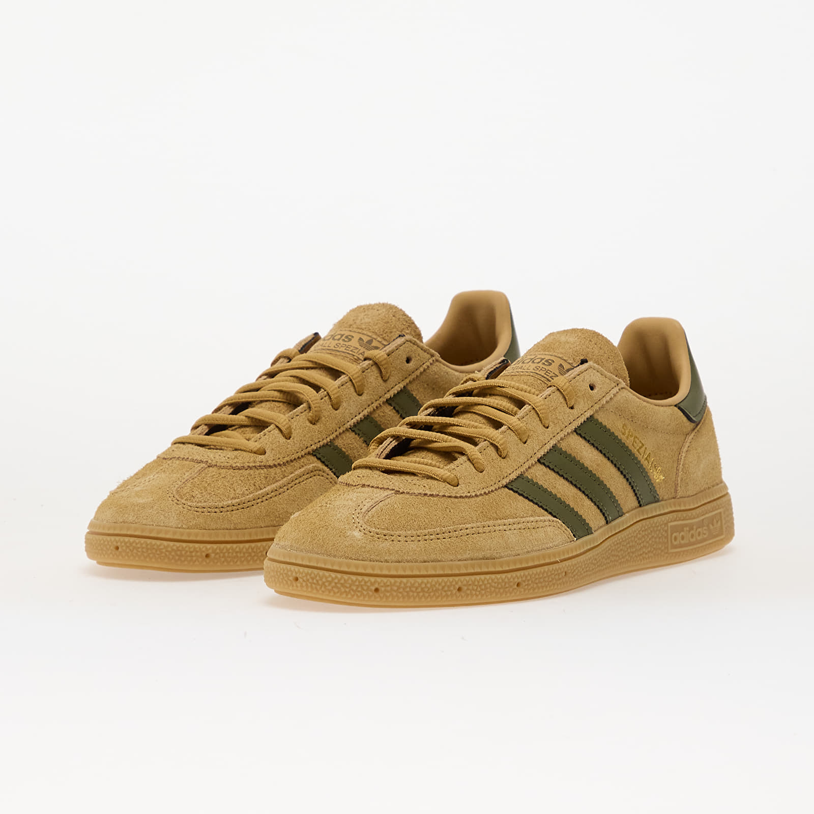 Pánské tenisky a boty adidas Handball Spezial Gold Beige/ Focus Olive/ Gum