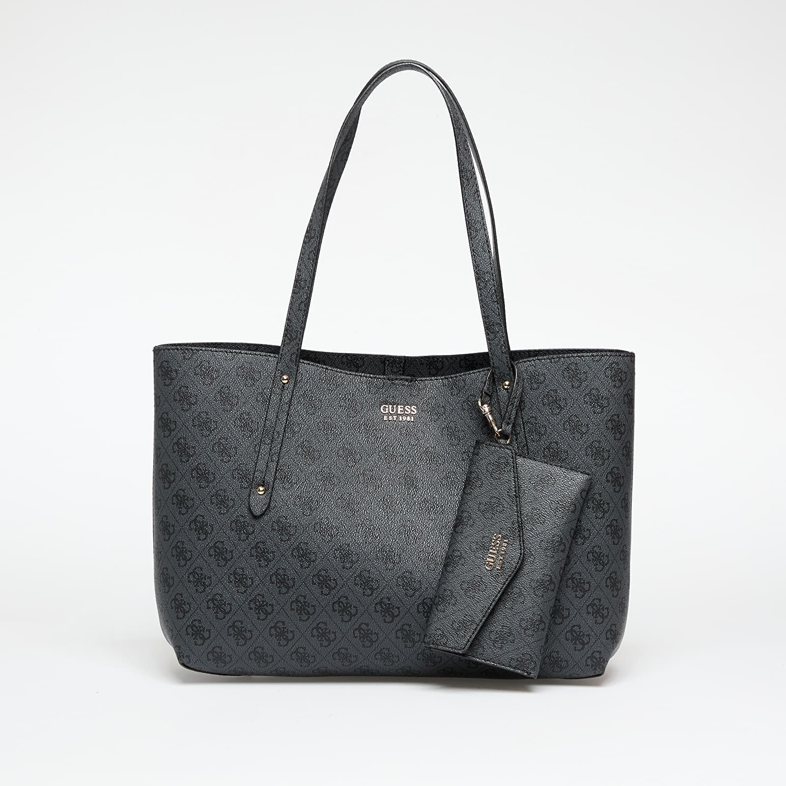 GUESS Brenton Tote Coal Logo Universal