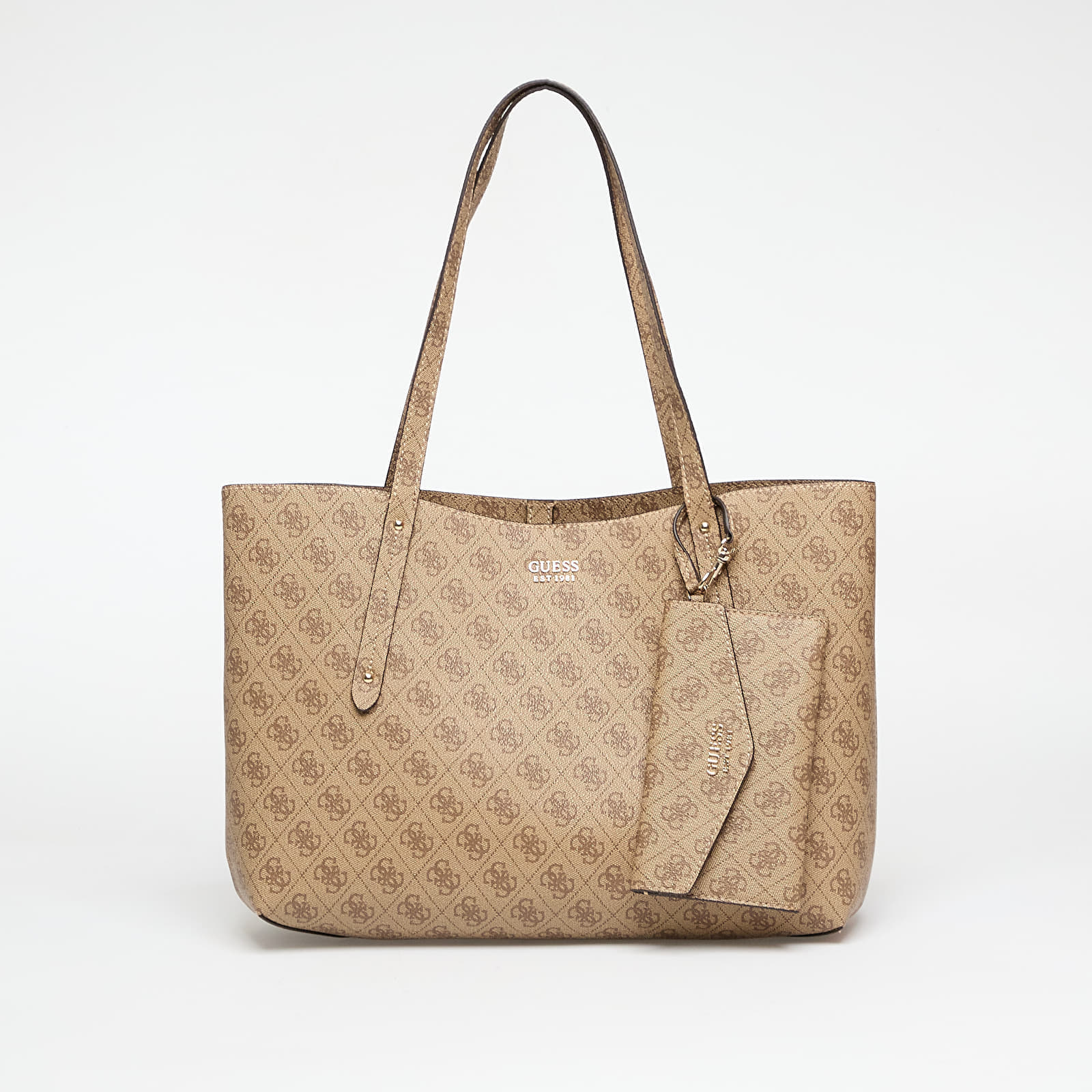 GUESS Brenton Tote Latte Logo Universal