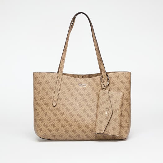 GUESS Brenton Tote Latte Logo