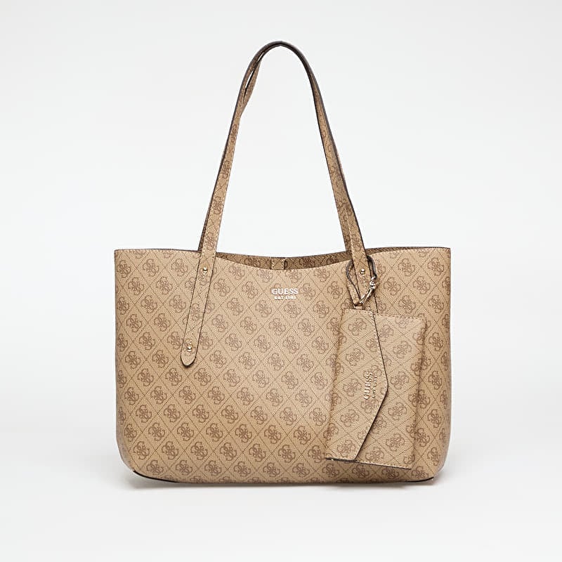 GUESS Brenton Tote Latte Logo