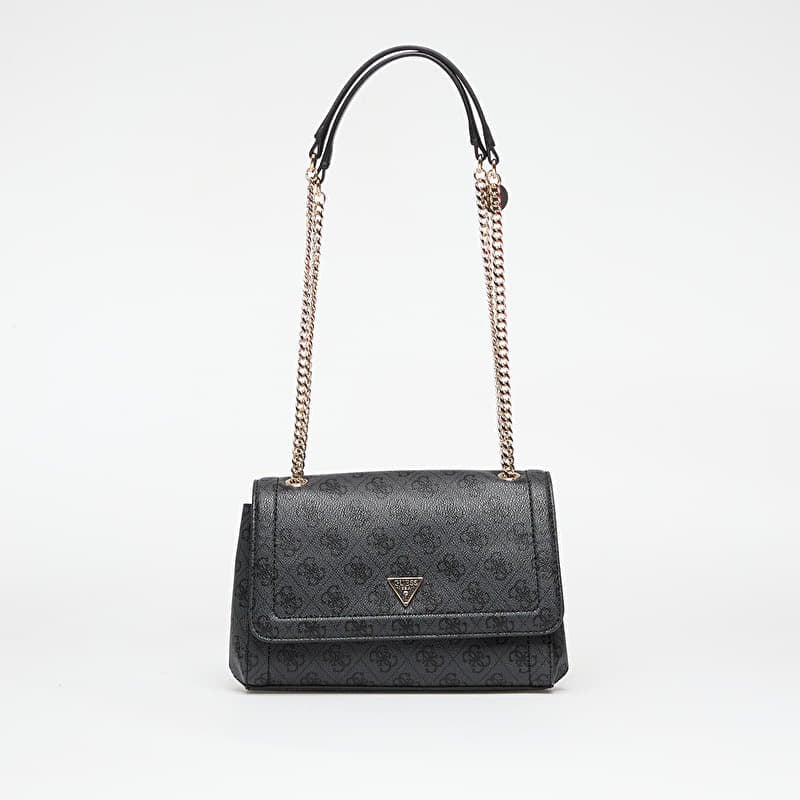 GUESS Noelle II Convertible Cross Body Flap Coal Logo