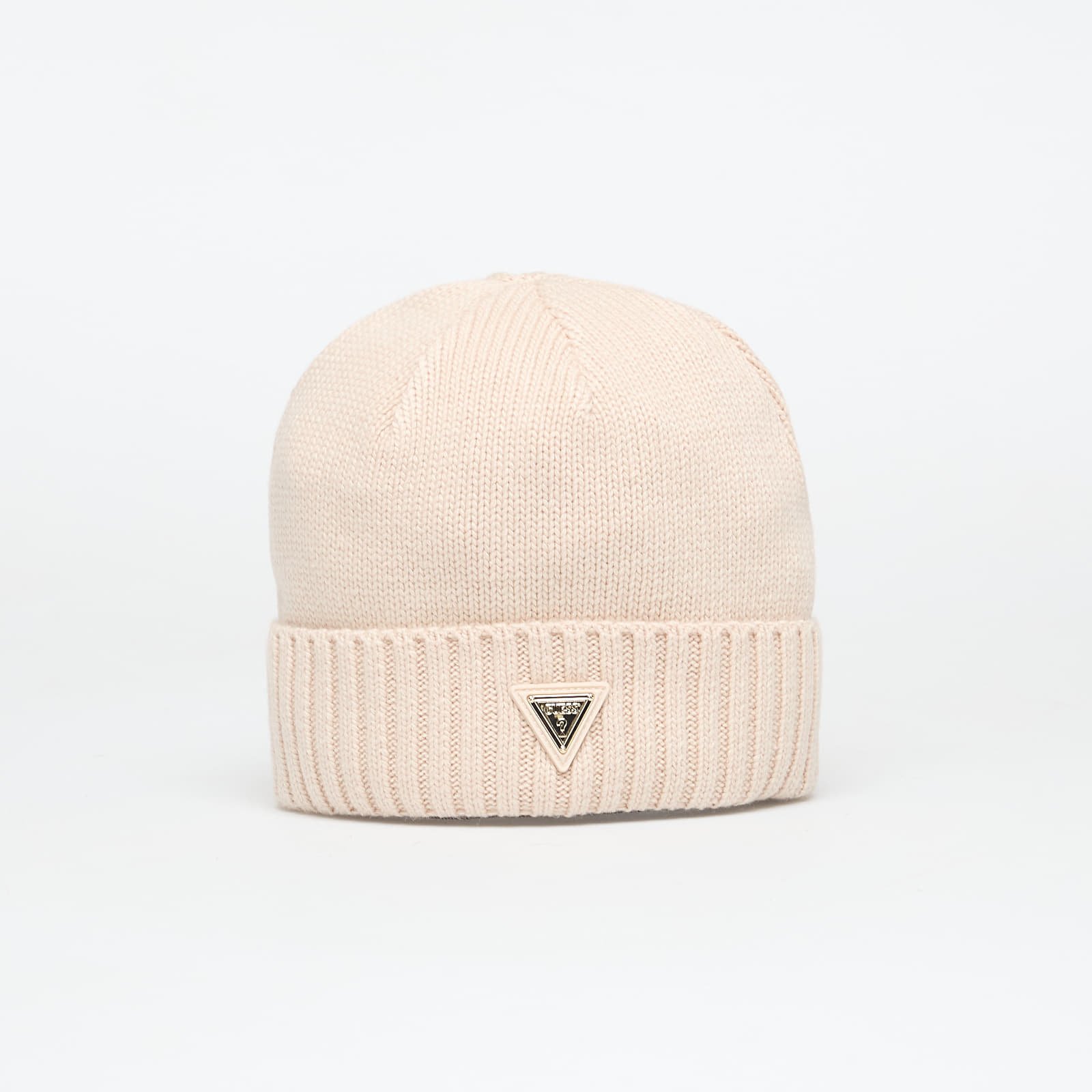 Čepice GUESS Beanie Sweater Beige