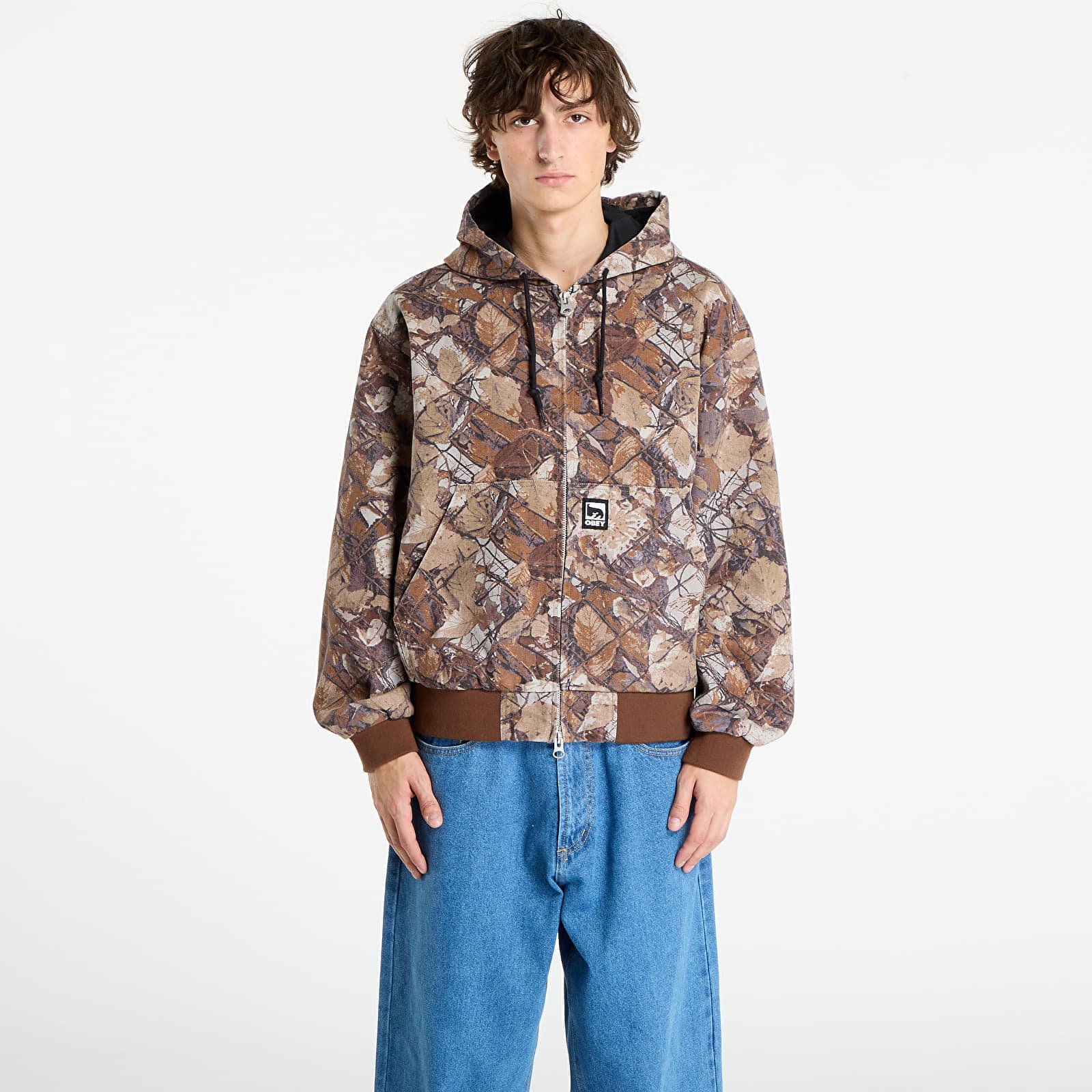Jacket OBEY Glen Zip Up Jacket Fence Camo Multi XL