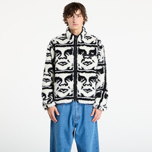 Bunda OBEY Repeated Icon Sherpa Jacket Black Multi