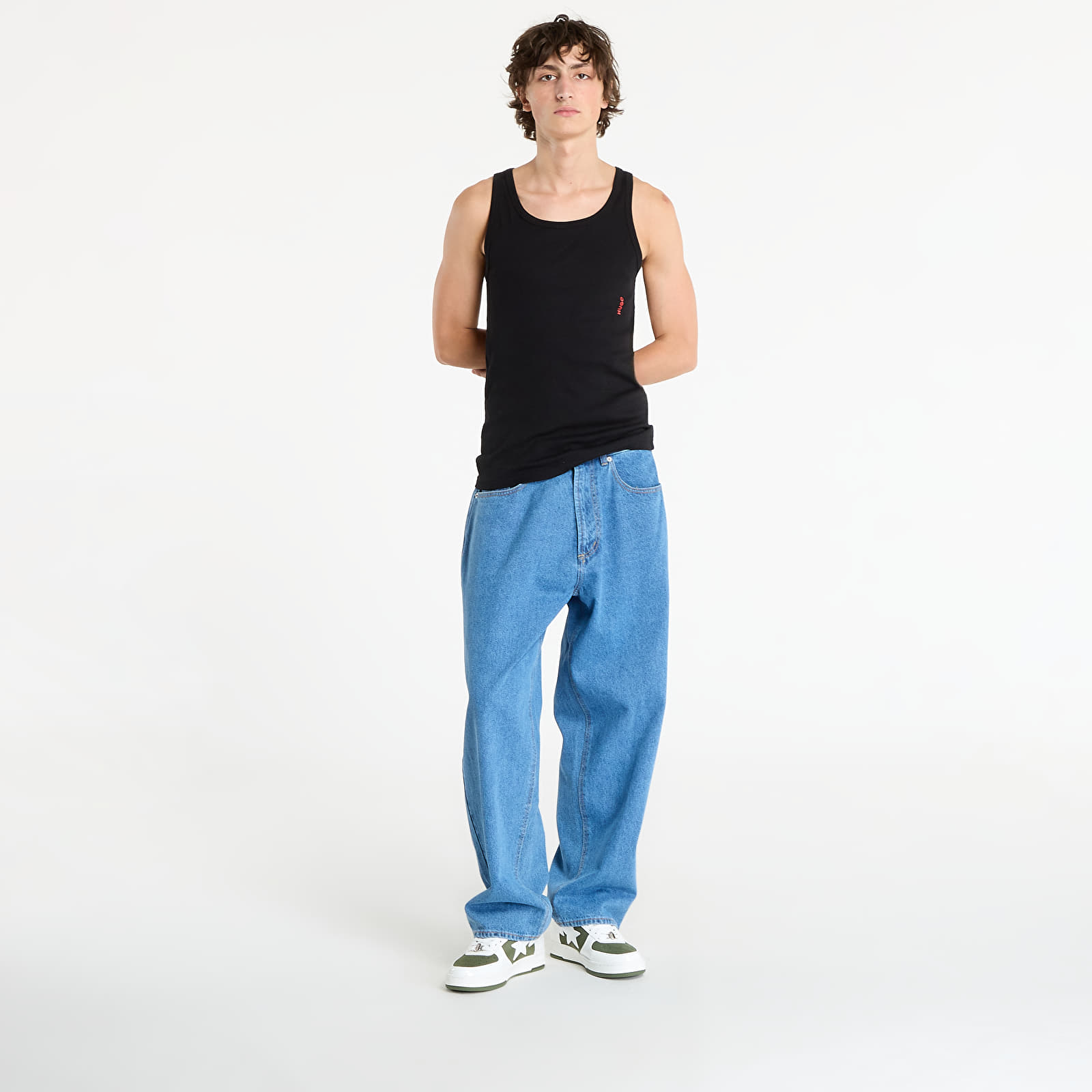 Vīriešu džinsi OBEY Bigwig Baggy Denim Medium Stonewash Lt Indigo