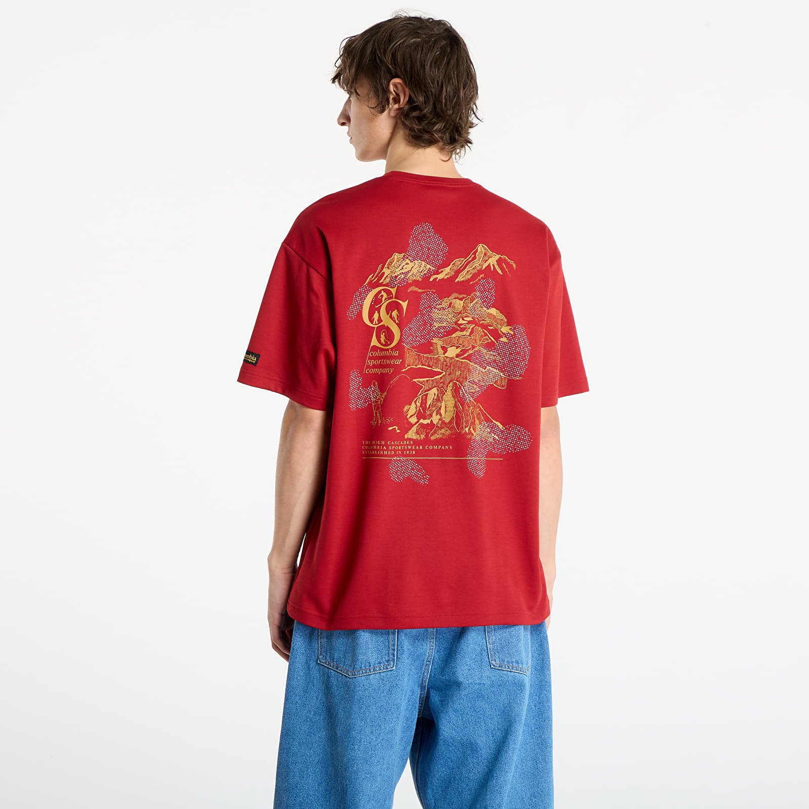 T-shirts för män Columbia CSC™ Heritage Graphic Tee Red Dahlia Heritage Mini