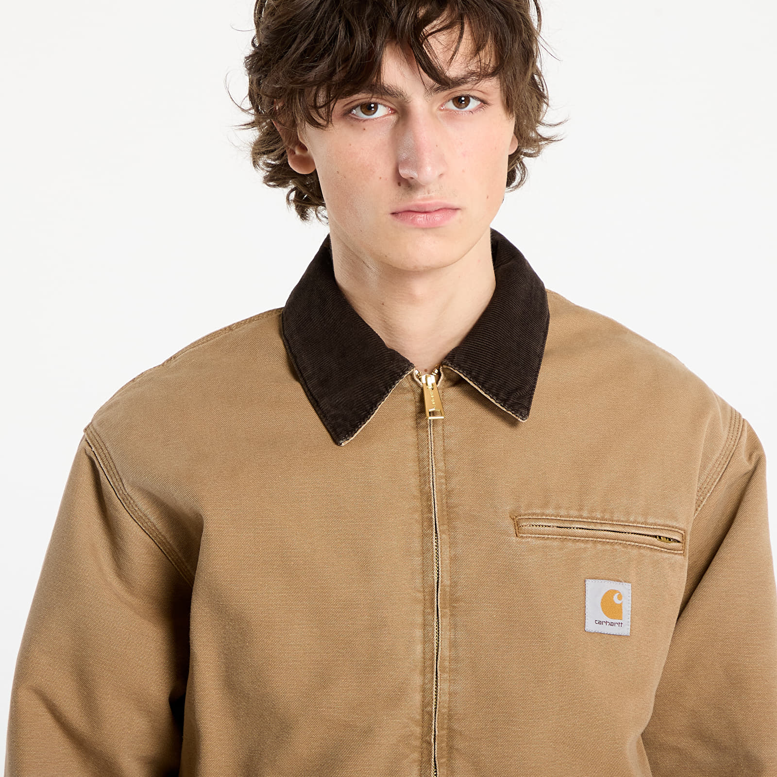 Herenjassen Carhartt WIP OG Detroit Jacket (Winter) UNISEX Hamilton Brown/ Tobacco Stone Canvas