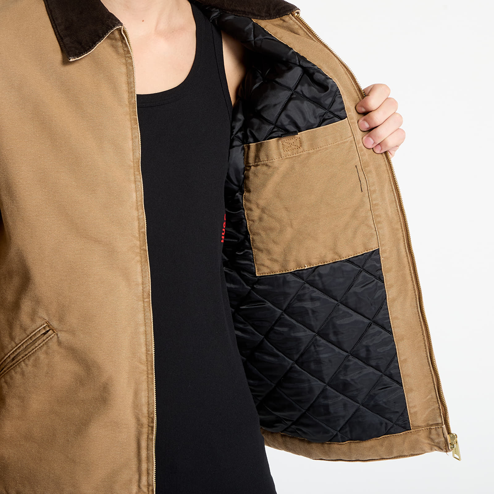 Herenjassen Carhartt WIP OG Detroit Jacket (Winter) UNISEX Hamilton Brown/ Tobacco Stone Canvas