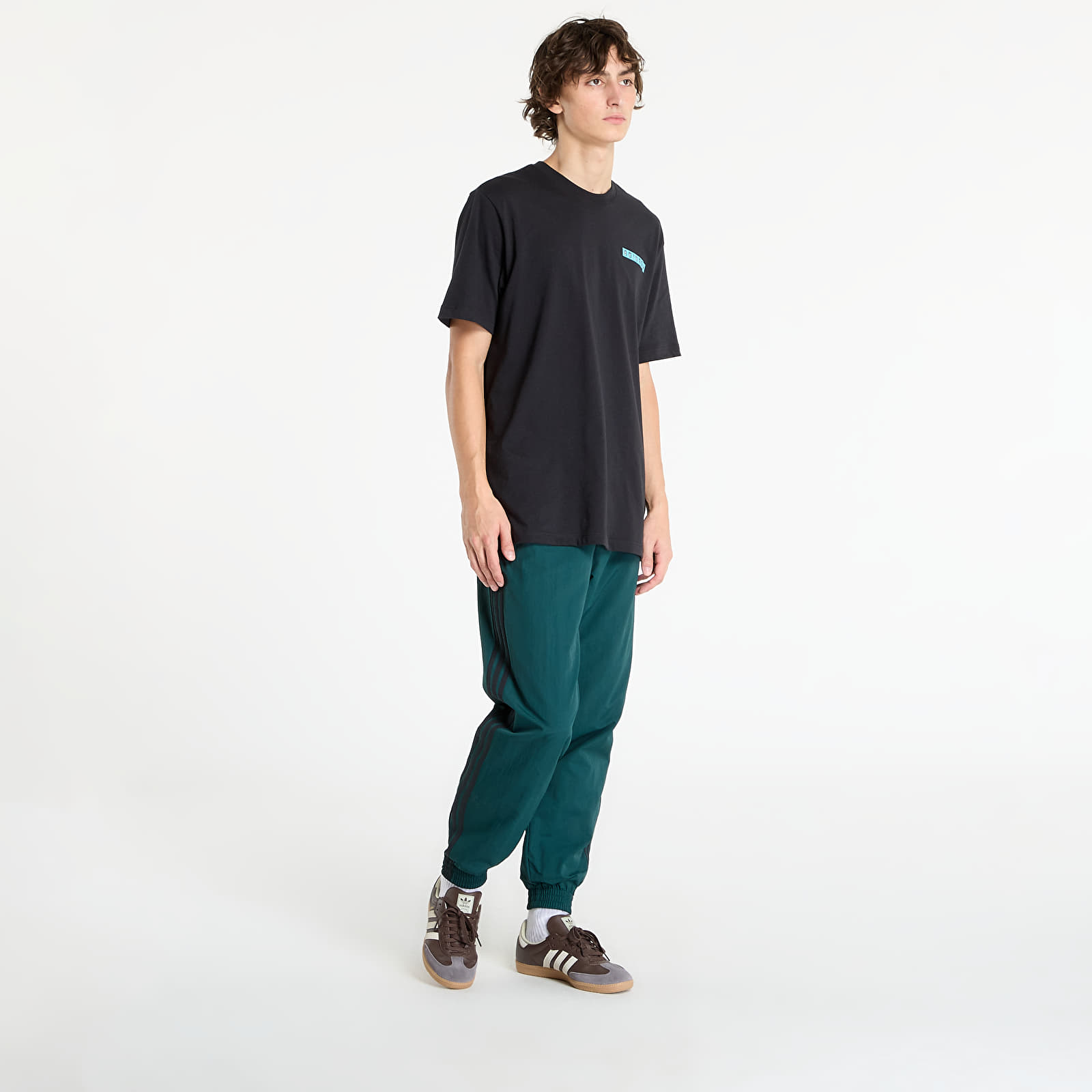 Vīriešu bikses adidas Adicolor Woven Firebird Track Tracksuit Bottoms Aurora Ivy/ Black