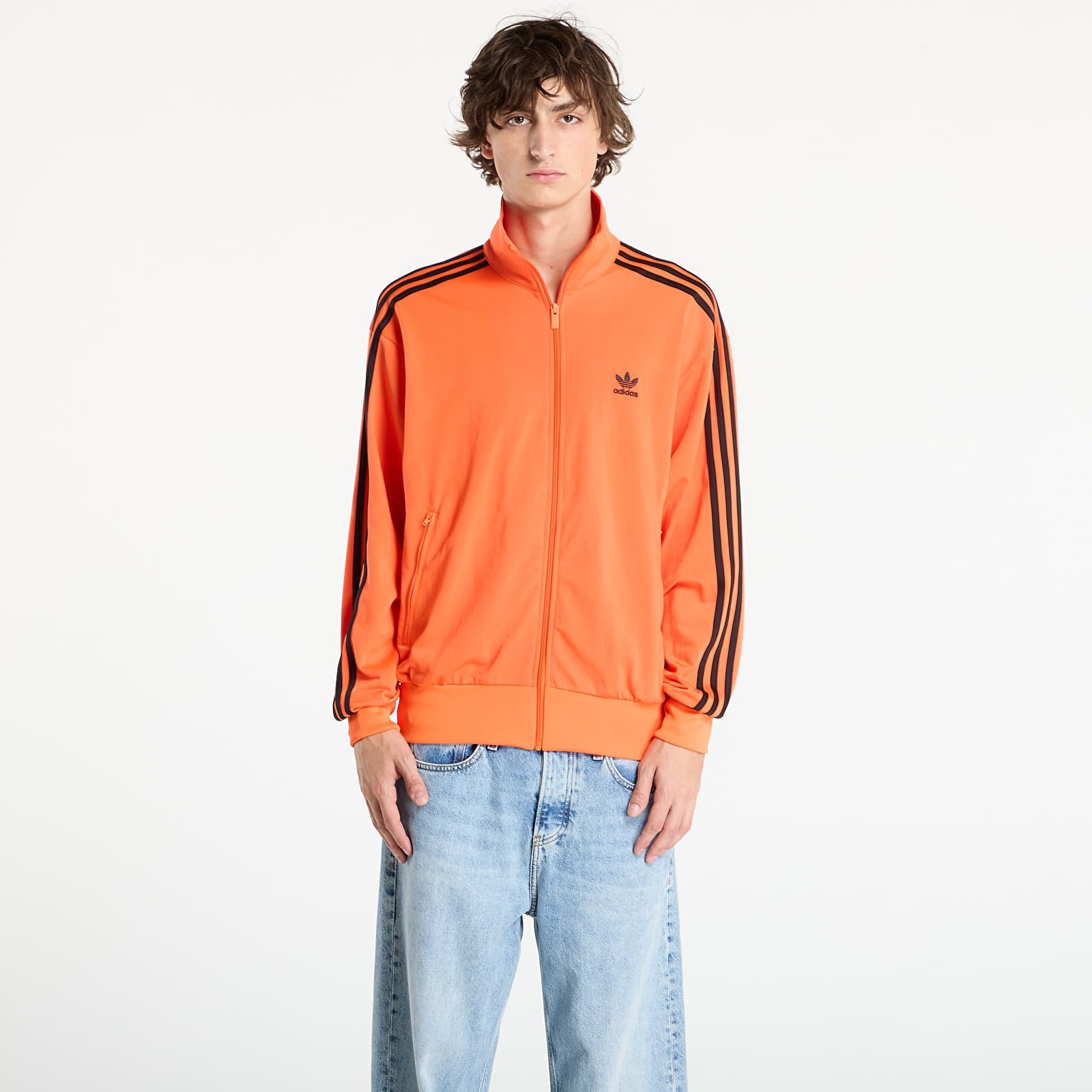 Pánské mikiny adidas Adicolor Classics Firebird Track Top Impact Orange/ Black
