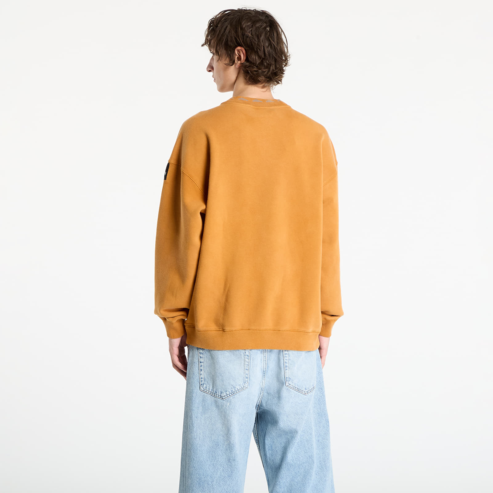 Pánské mikiny adidas Equipment Reflective Embroidery Crew Craft Ochre/ Lucid Pink