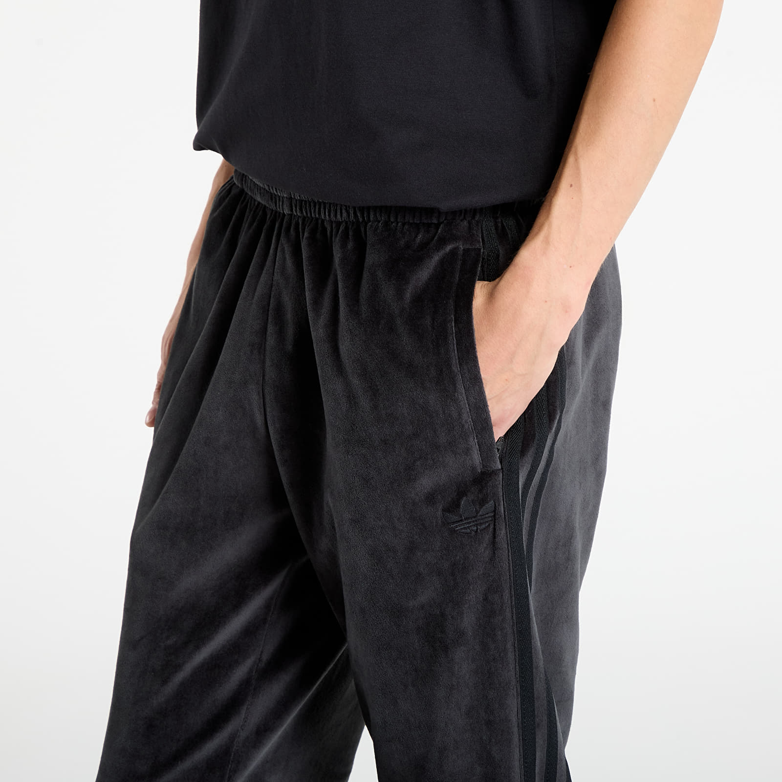 Pantalons homme adidas SST Adicolor Velour Track Pants Black