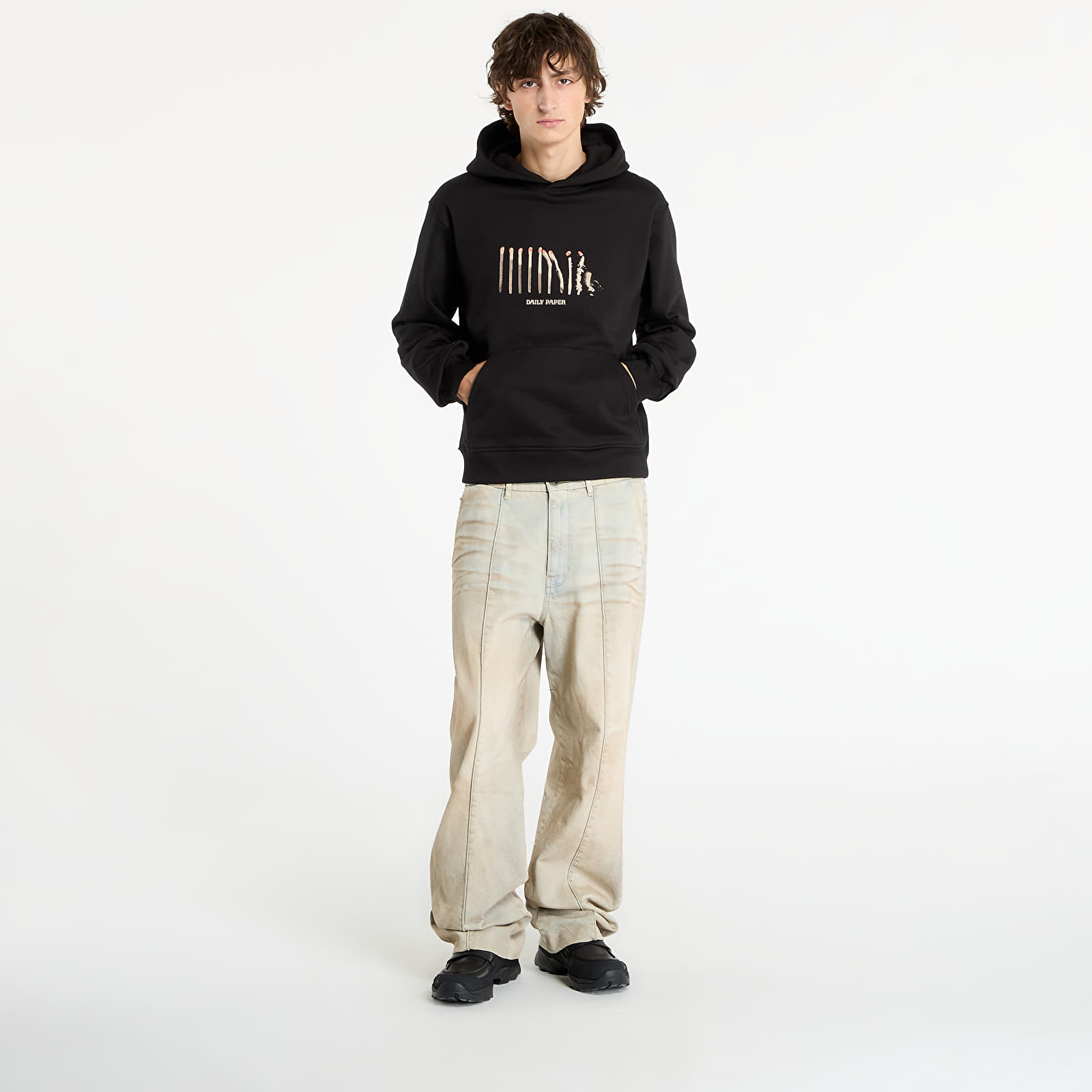 Hoodies voor heren Daily Paper Light Cycle Hoodie UNISEX Black