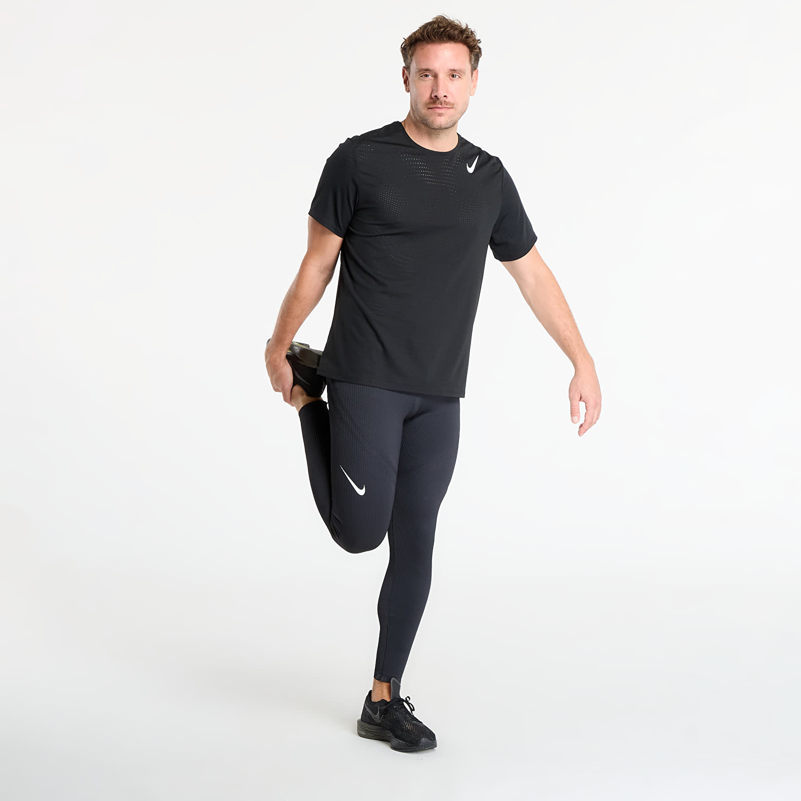 Leggings for menn Nike AeroSwift Men's Dri-FIT ADV Running Tights Black/ Summit White