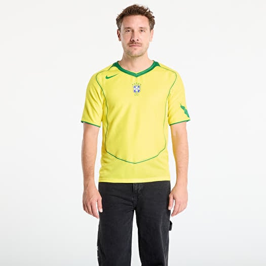 Jersey Nike Men's Soccer Replica Jersey Brazil 2004 Total 90 Reissue Opti Yellow/ Apple Green/ Apple Green