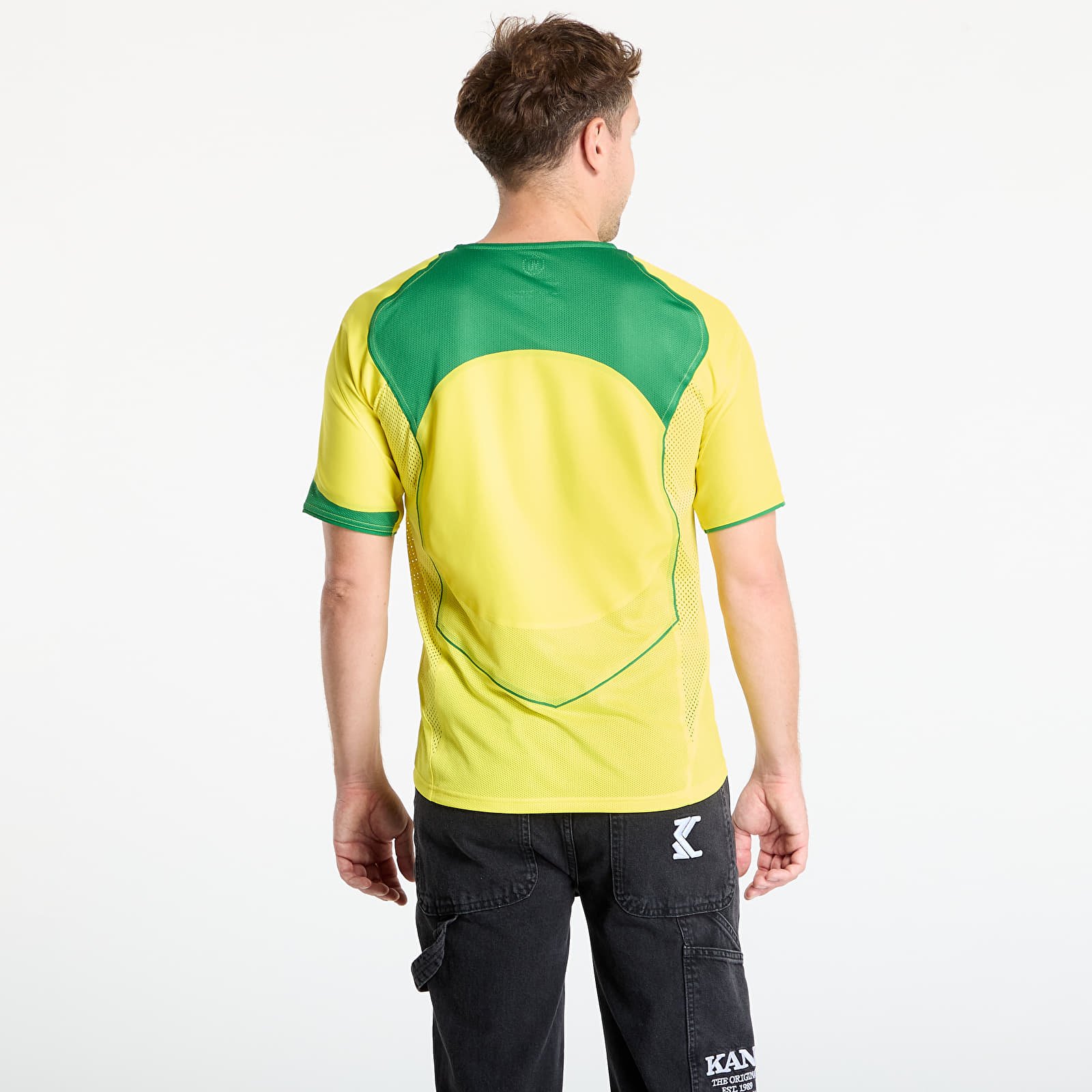 Pánské dresy Nike Men's Soccer Replica Jersey Brazil 2004 Total 90 Reissue Opti Yellow/ Apple Green/ Apple Green