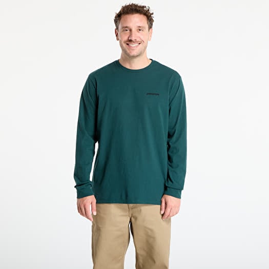 T-krekls Patagonia M's L/S P-6 Logo Responsibili-Tee Cascade Green