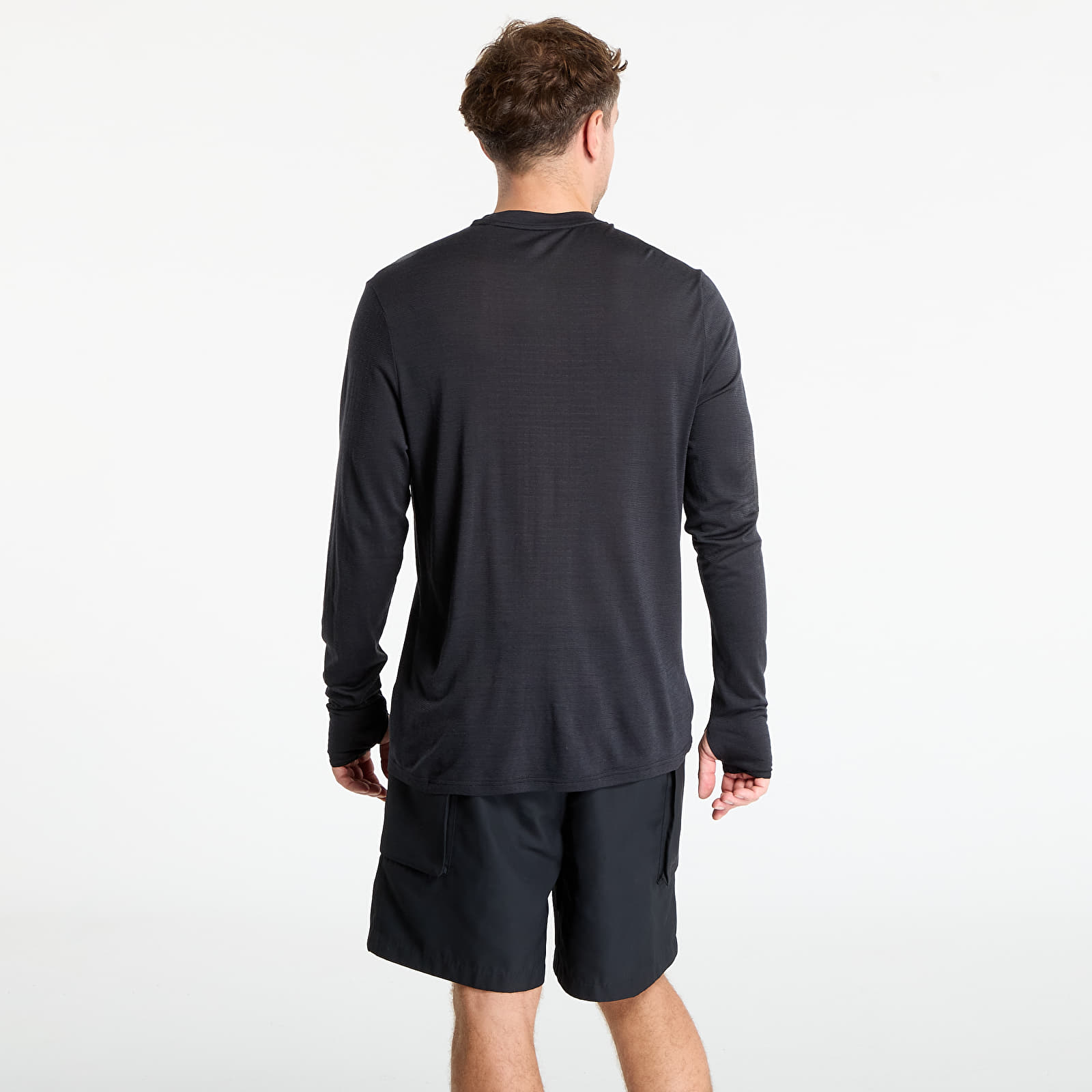 Heren T-shirts Nike Run Wool Men's Dri-FIT ADV Long-Sleeve Running Top Black/ Anthracite