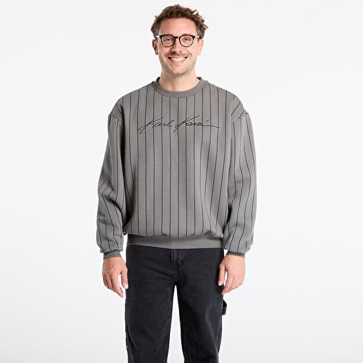 Sweatshirt Karl Kani Autograph Pinstripe Sweat Os Crewneck Grey