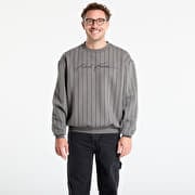 Karl Kani Autograph Pinstripe Sweat Os Crewneck Grey