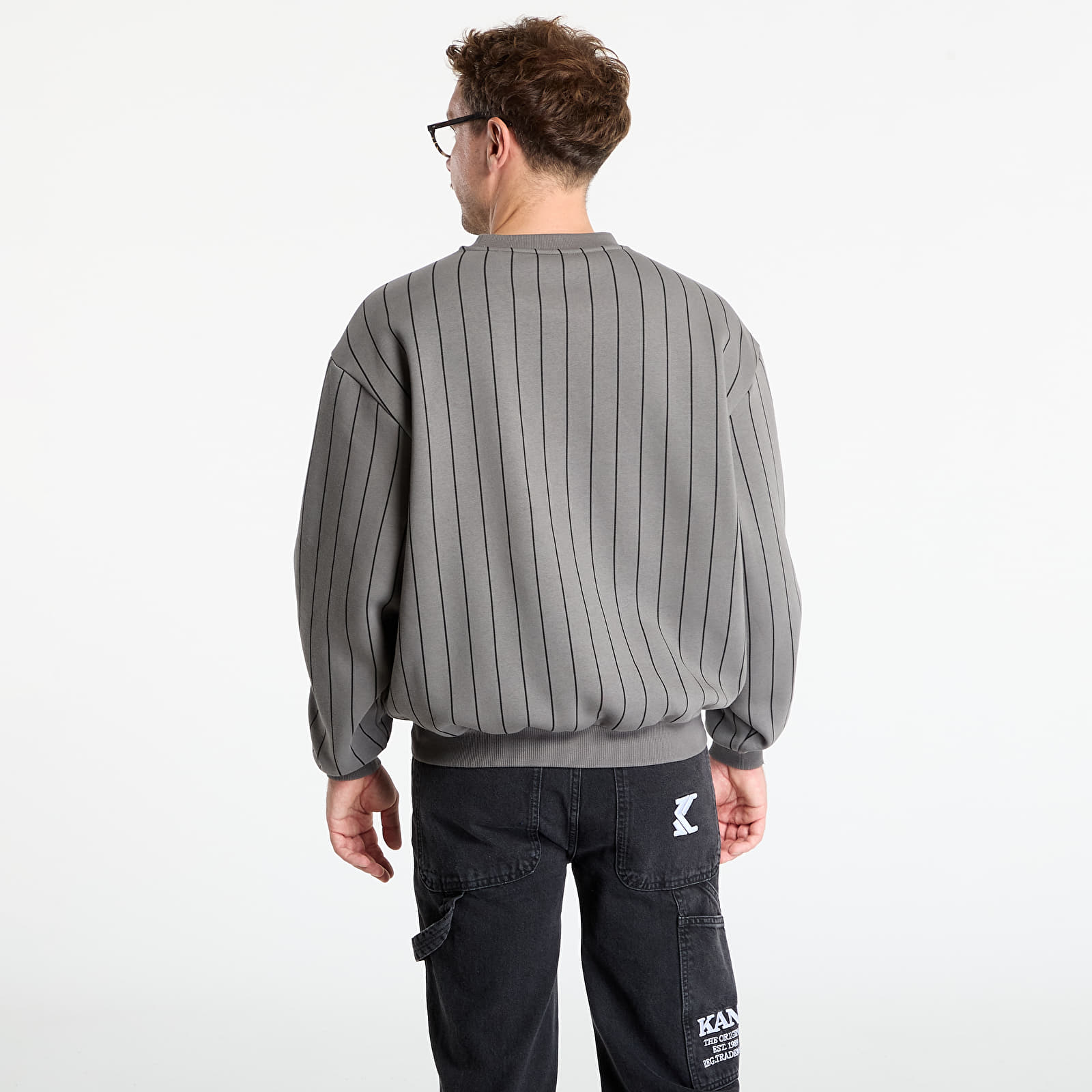 Φούτερ Karl Kani Autograph Pinstripe Sweat Os Crewneck Grey