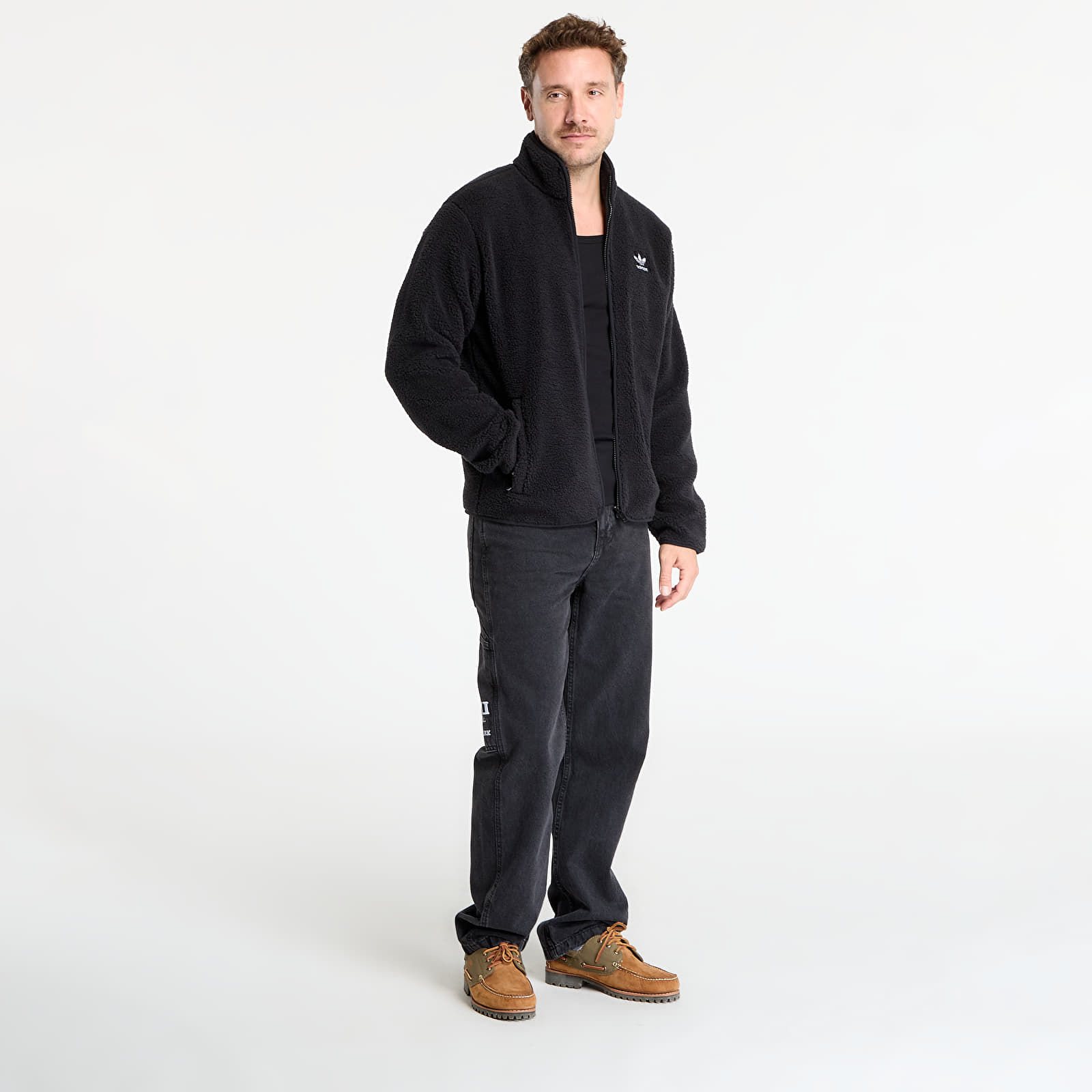 Φούτερ adidas Trefoil Essentials Teddy Fleece Black