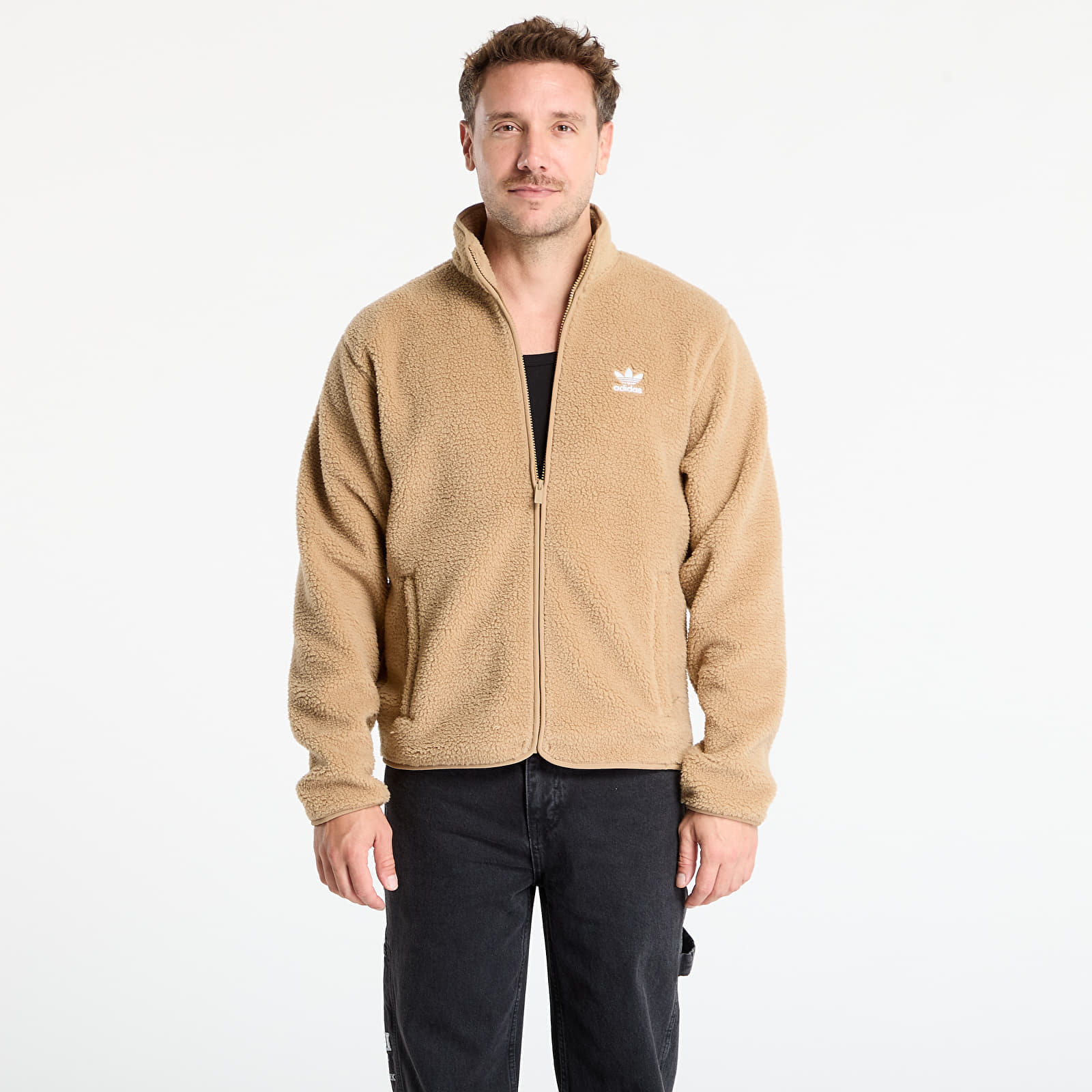 Sweatshirt adidas Trefoil Essentials Teddy Fleece Cardboard L