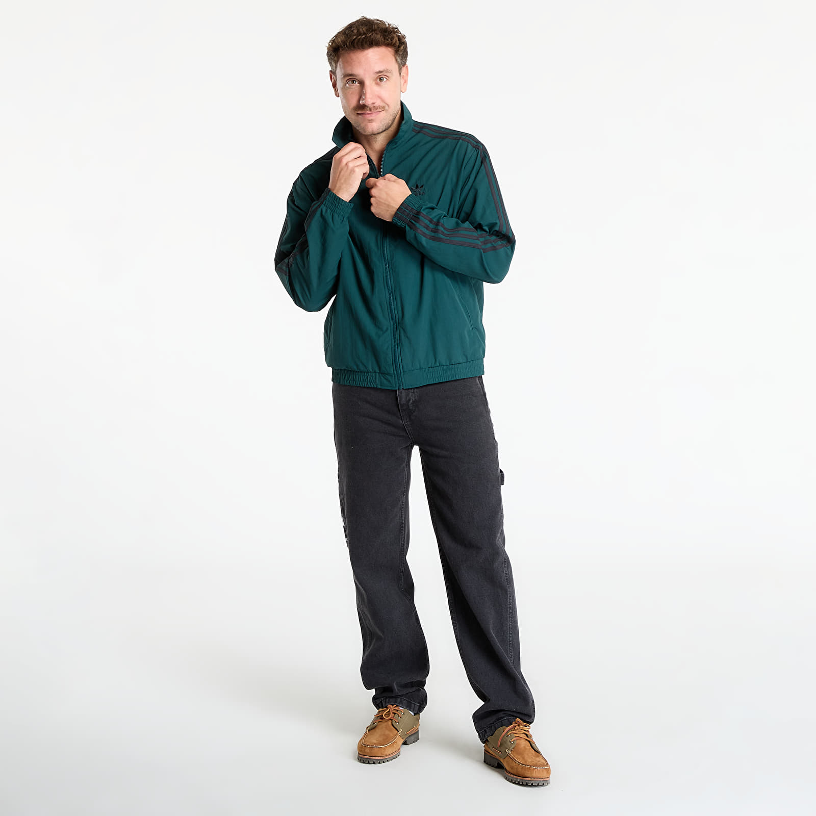 Vīriešu jakas adidas Adicolor Woven Firebird Track Top Aurora Ivy/ Black
