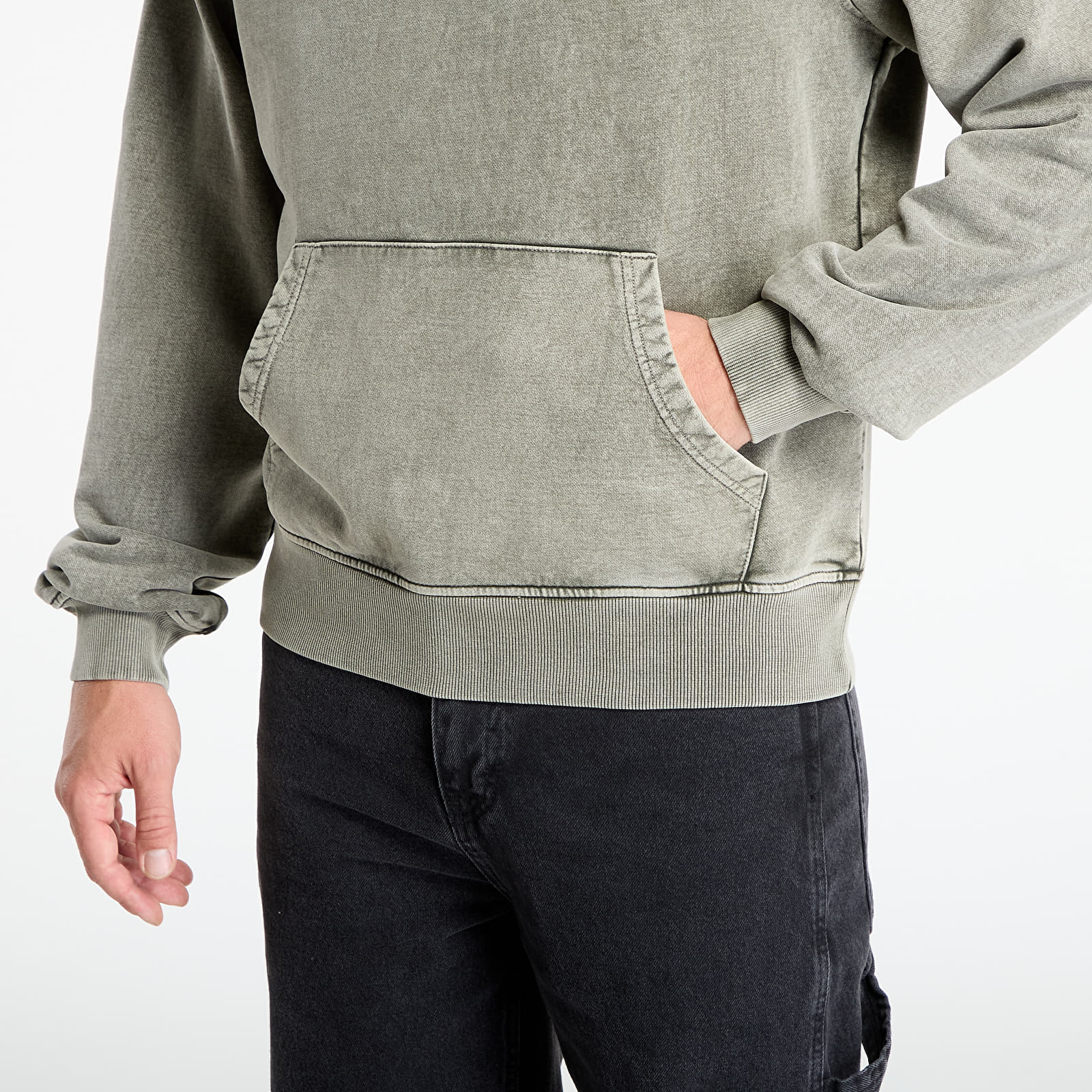 Mikiny Daily Paper Dias Washed Hoodie Rosin Green