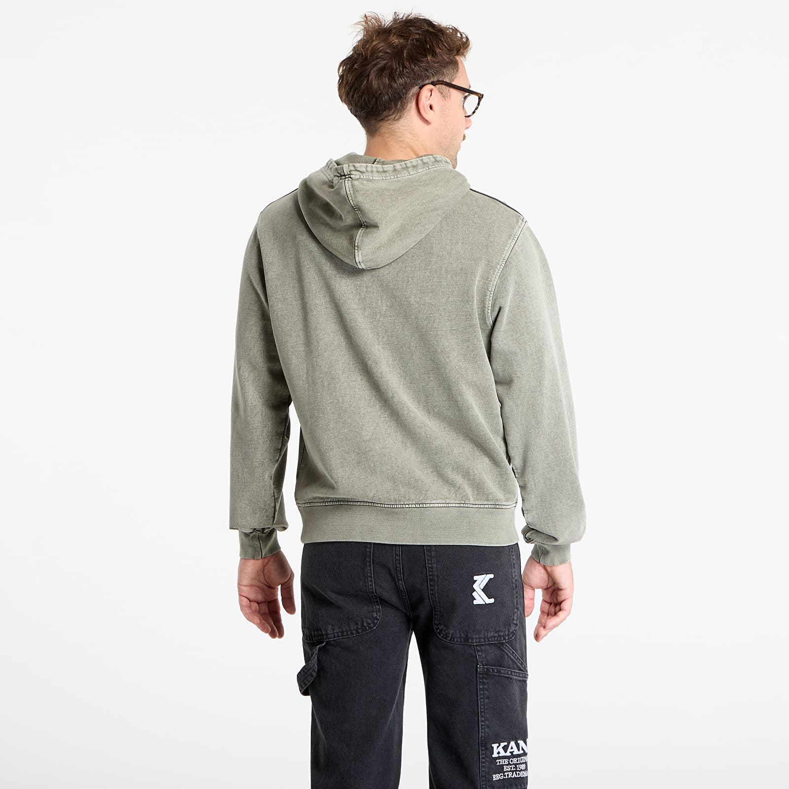 Mikiny Daily Paper Dias Washed Hoodie Rosin Green