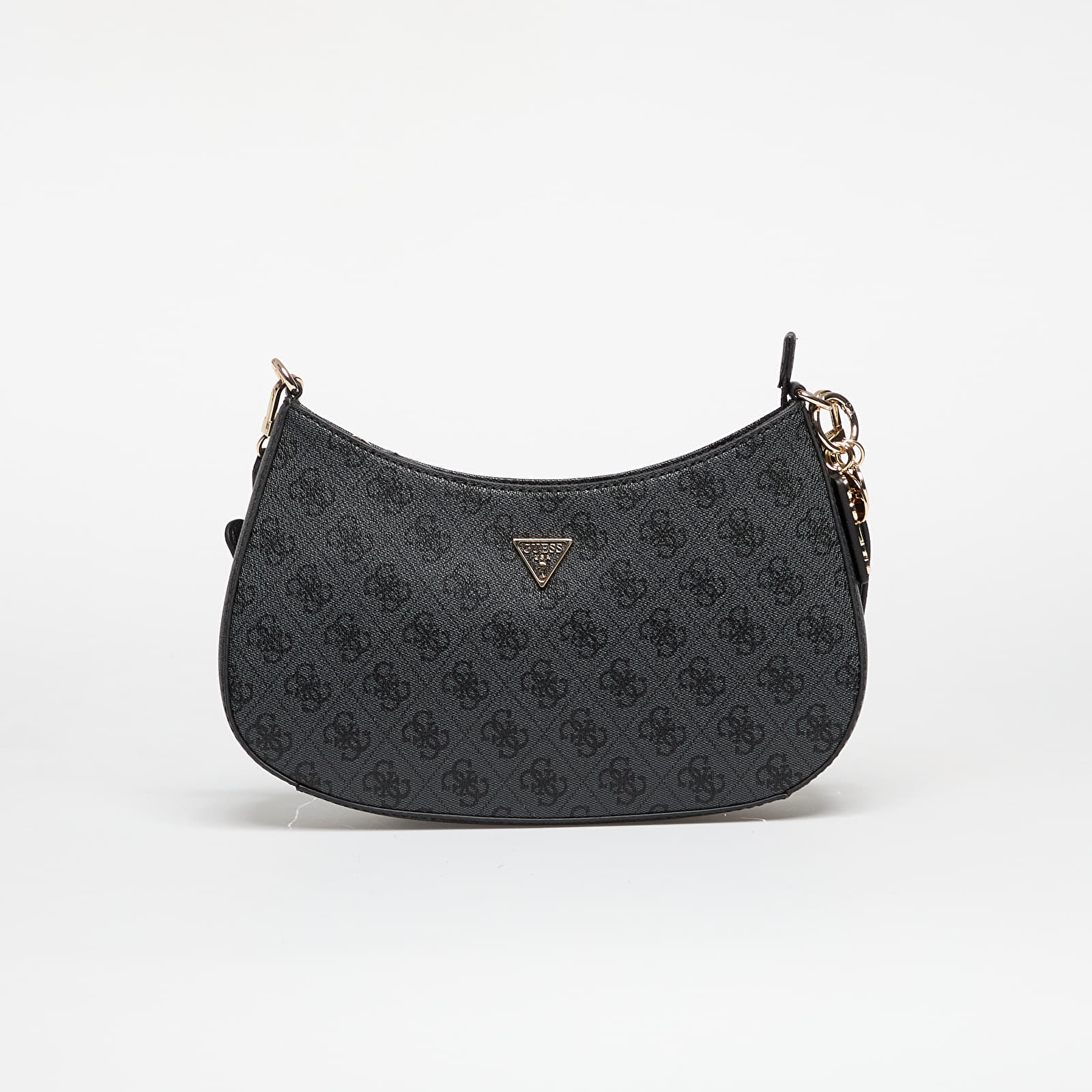 Handbags GUESS Noelle Ii Top Zip Shoulder Bag Coal Logo