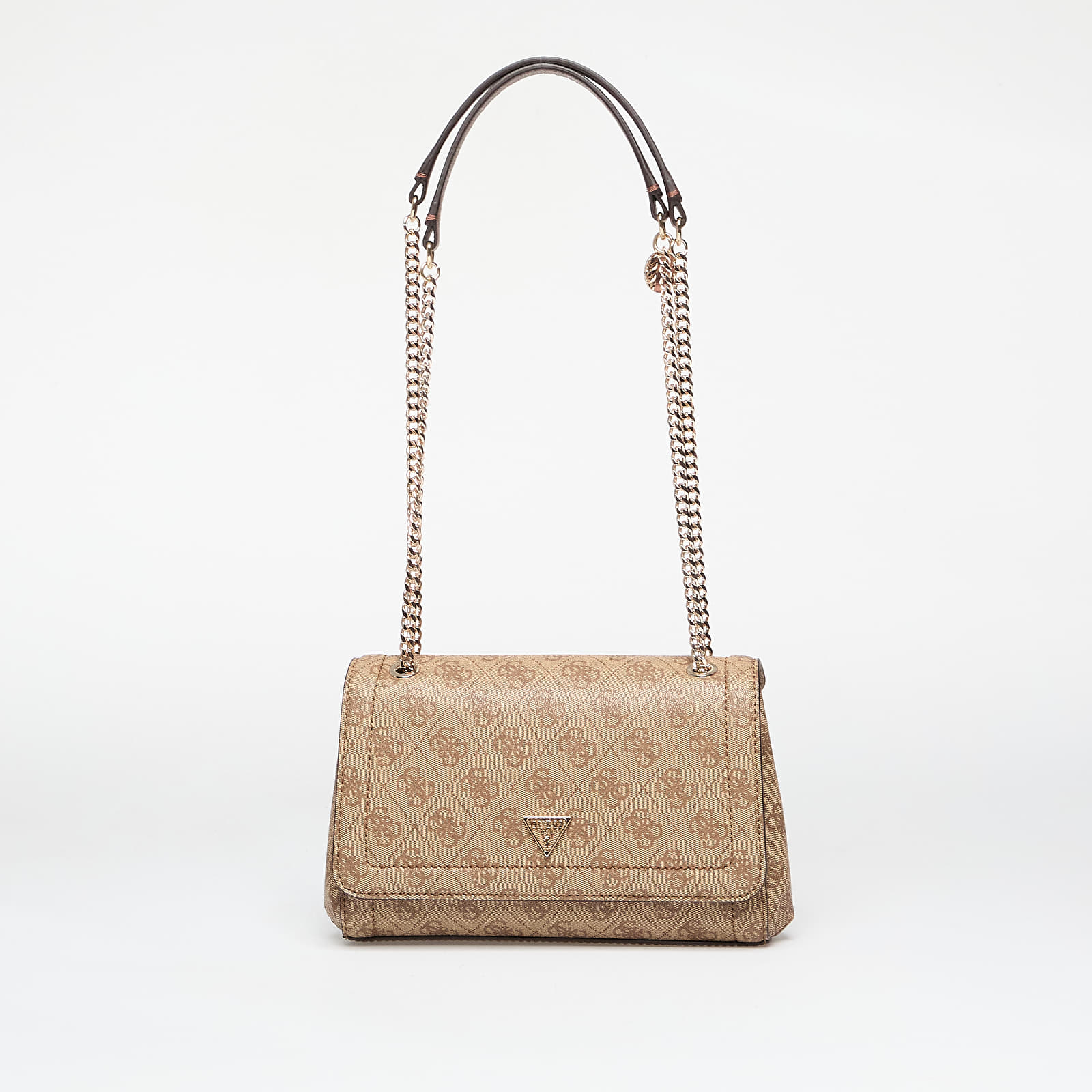 Handbags GUESS Noelle II Cnvrtble Xbody Flap Latte Logo/ Brown