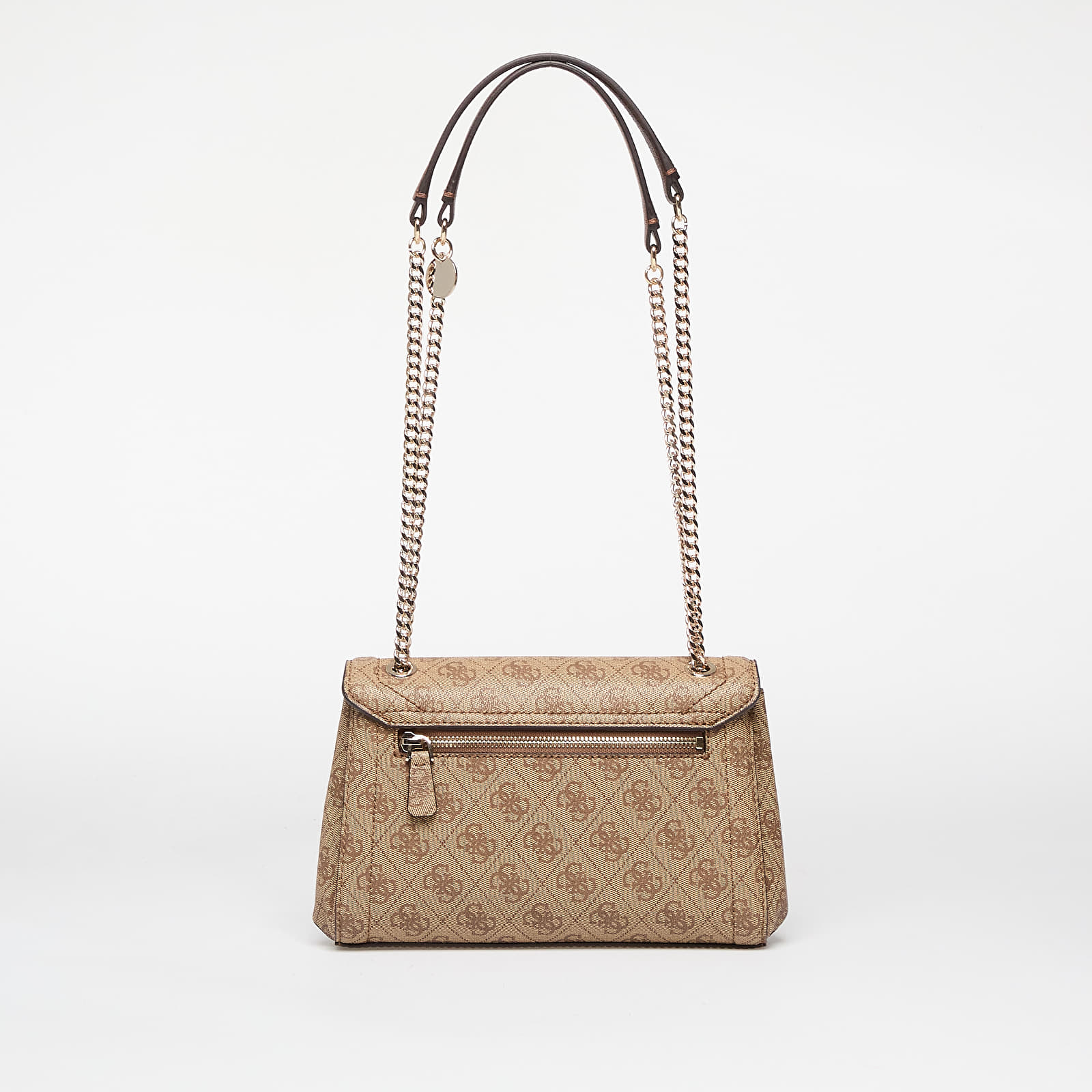 Handbags GUESS Noelle II Cnvrtble Xbody Flap Latte Logo/ Brown