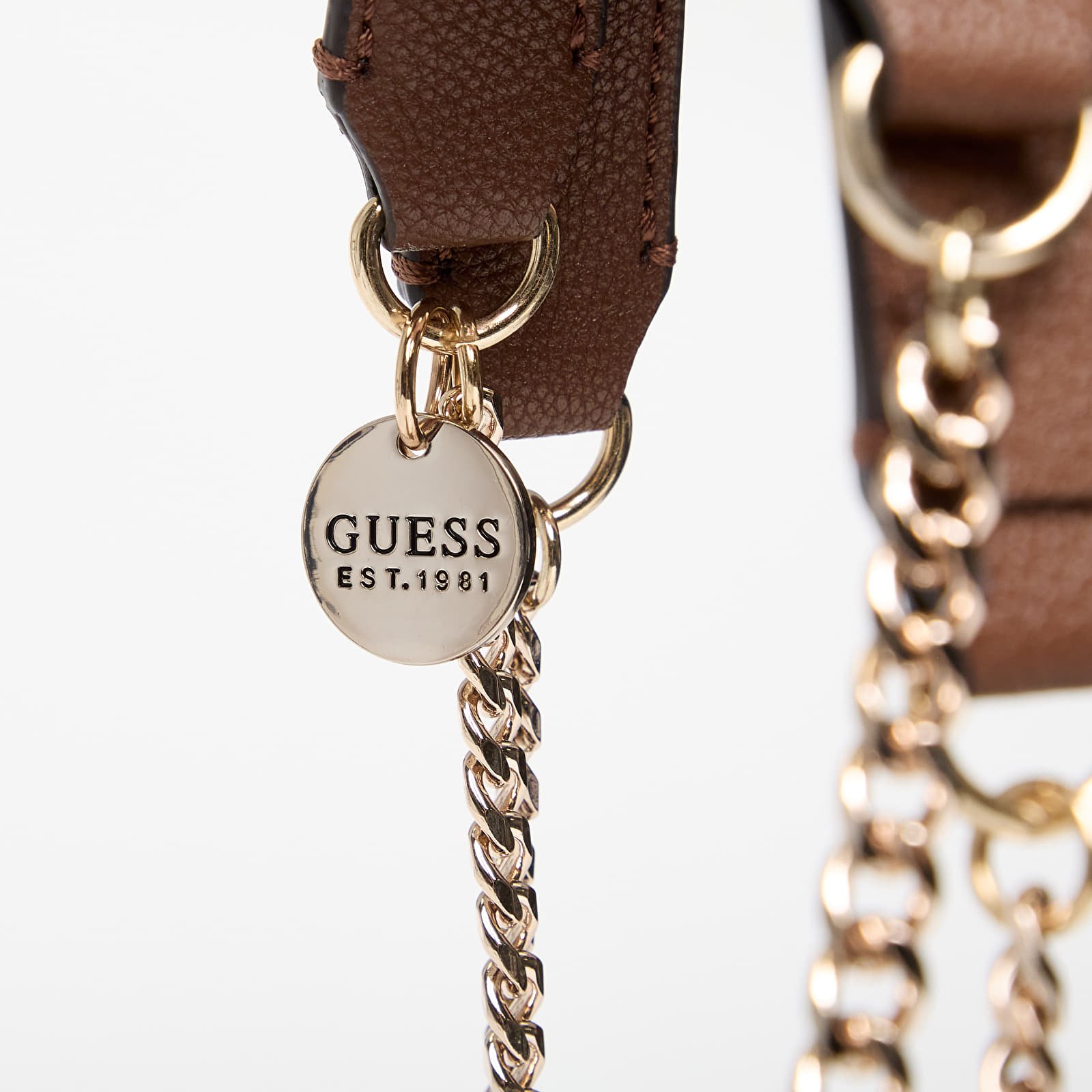 Handbags GUESS Noelle II Cnvrtble Xbody Flap Latte Logo/ Brown