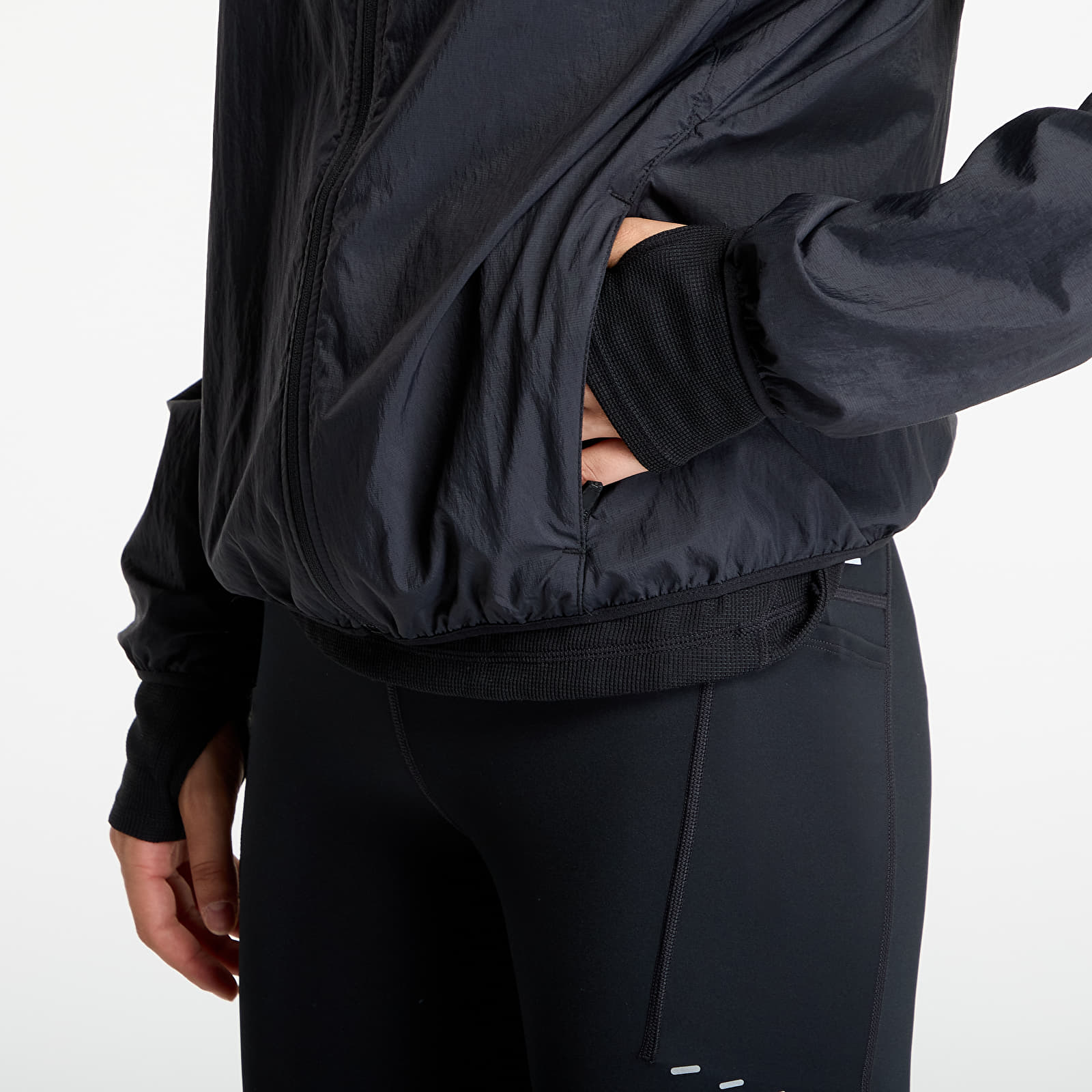 Γυναικεία σακάκια Nike Trail Women's Repel Running Jacket Black/ White/ Black