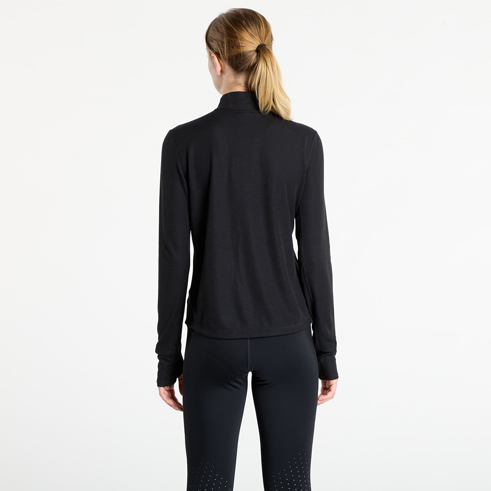 Γυναικεία μπλουζάκια Nike Trail Women's Dri-FIT 1/4-Zip Running Mid-Layer Top Black/ Black