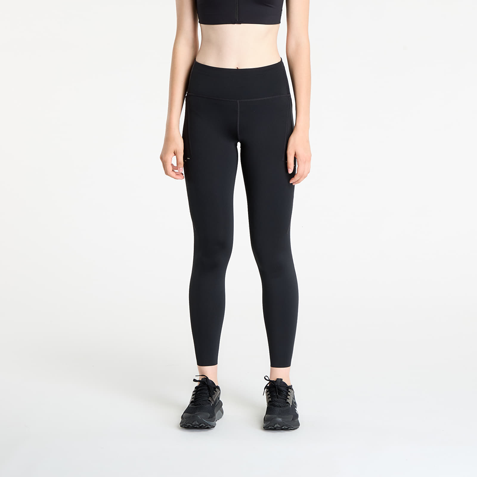 Pants Nike Swift Women's High-Waisted 7/8 Running Leggings with Pockets Black/ Reflective Silver XS