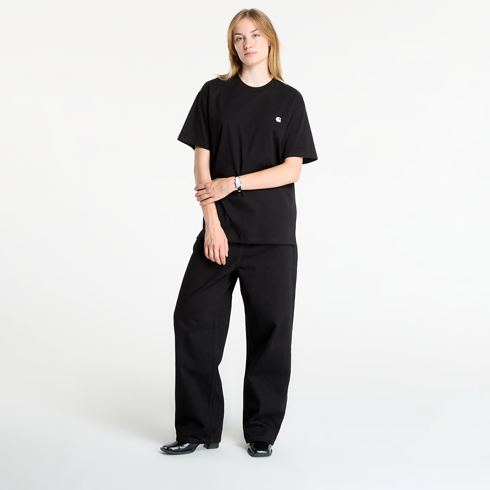 Meeste T-särgid Carhartt WIP S/S Madison T-Shirt UNISEX Black/ Wax