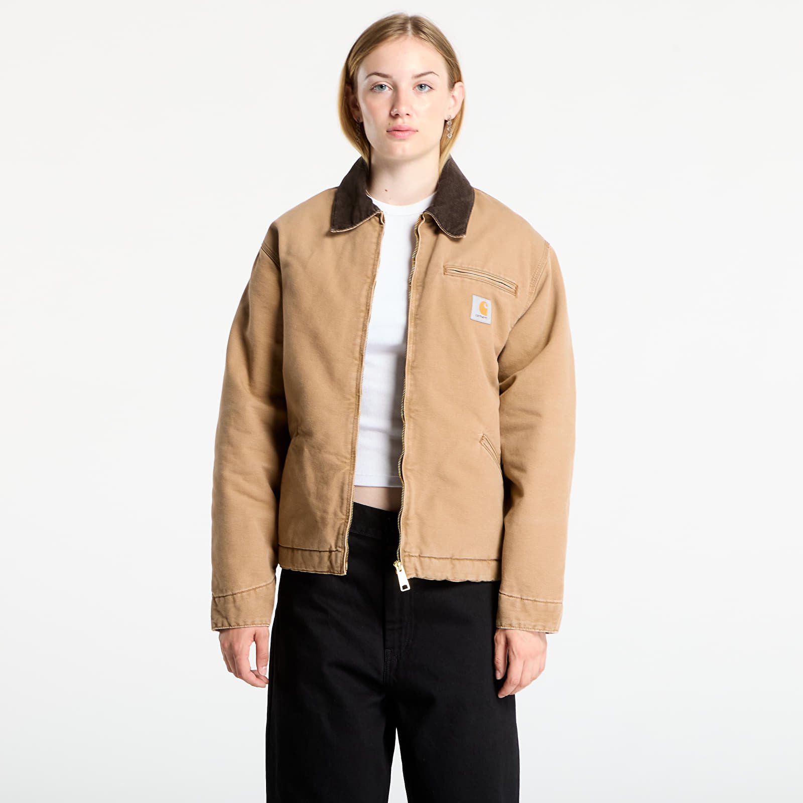 Vyriškos striukės Carhartt WIP OG Detroit Jacket (Winter) UNISEX Hamilton Brown/ Tobacco Stone Canvas