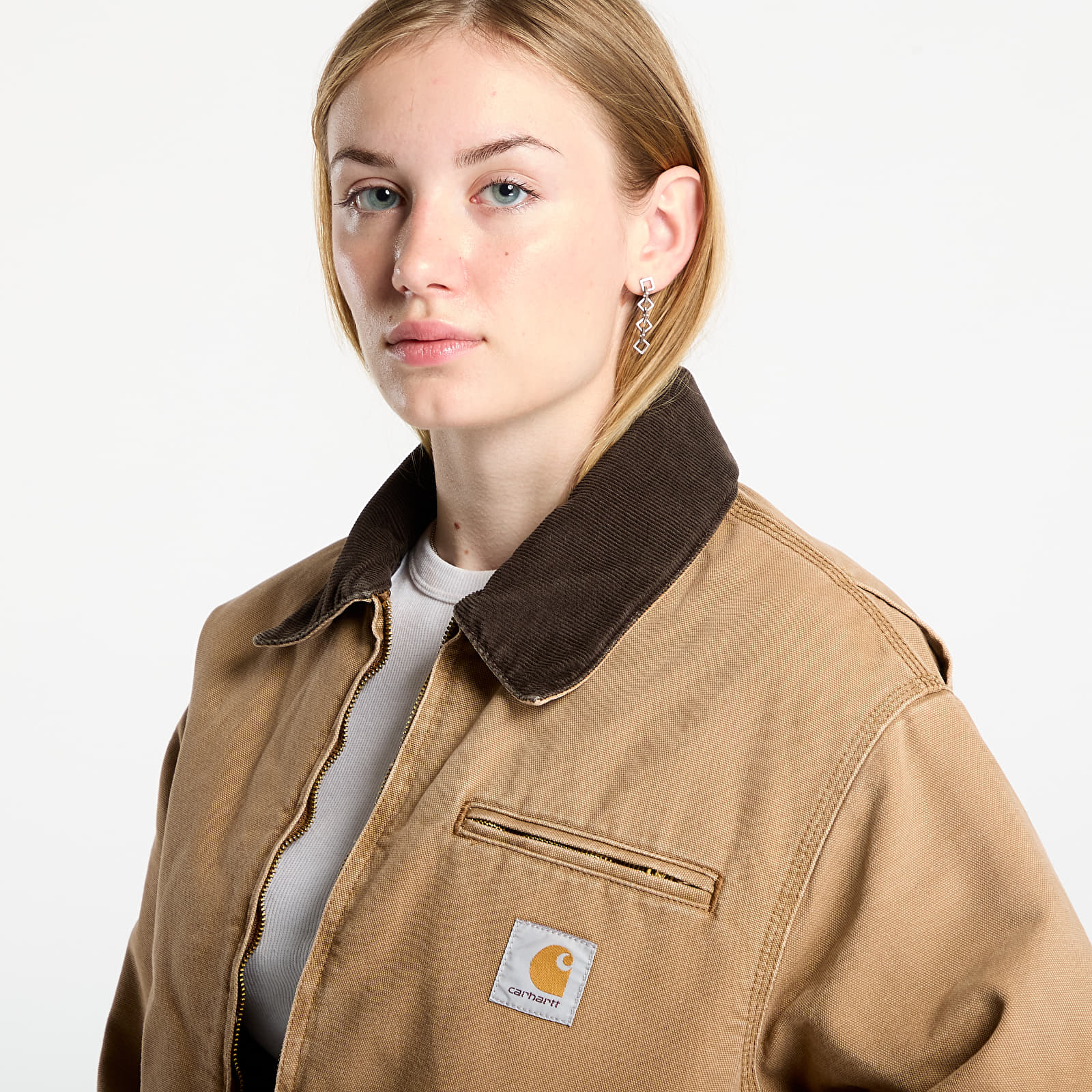 Vyriškos striukės Carhartt WIP OG Detroit Jacket (Winter) UNISEX Hamilton Brown/ Tobacco Stone Canvas