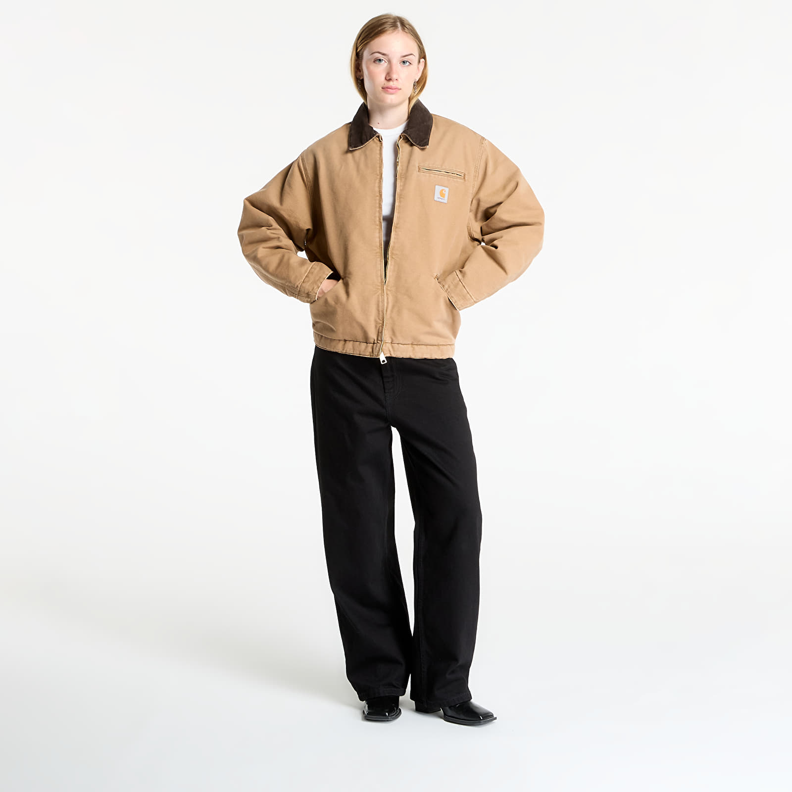 Vyriškos striukės Carhartt WIP OG Detroit Jacket (Winter) UNISEX Hamilton Brown/ Tobacco Stone Canvas