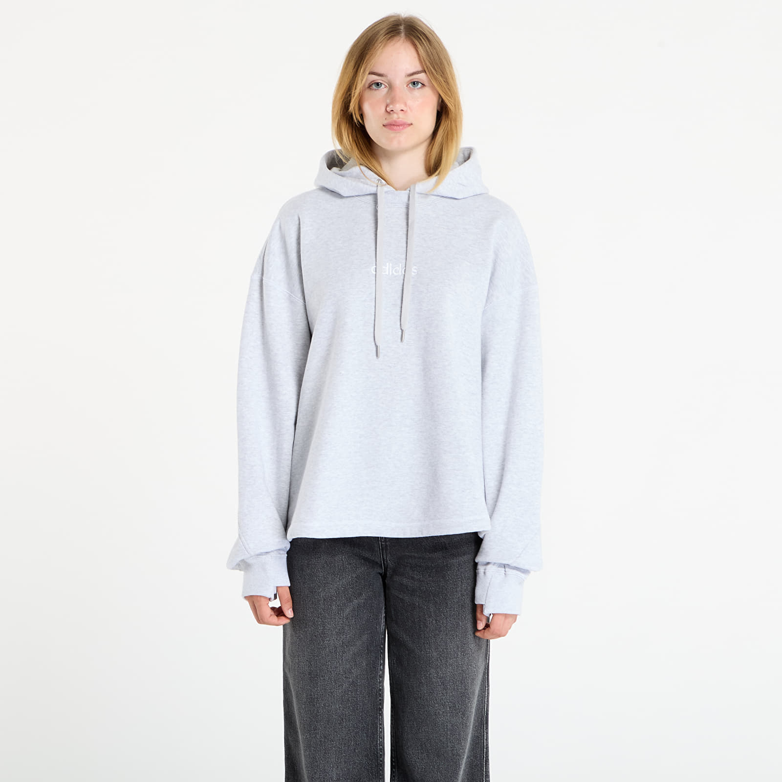 Pánské mikiny adidas x OG LA Santa Monica Hoodie Light Grey Heather